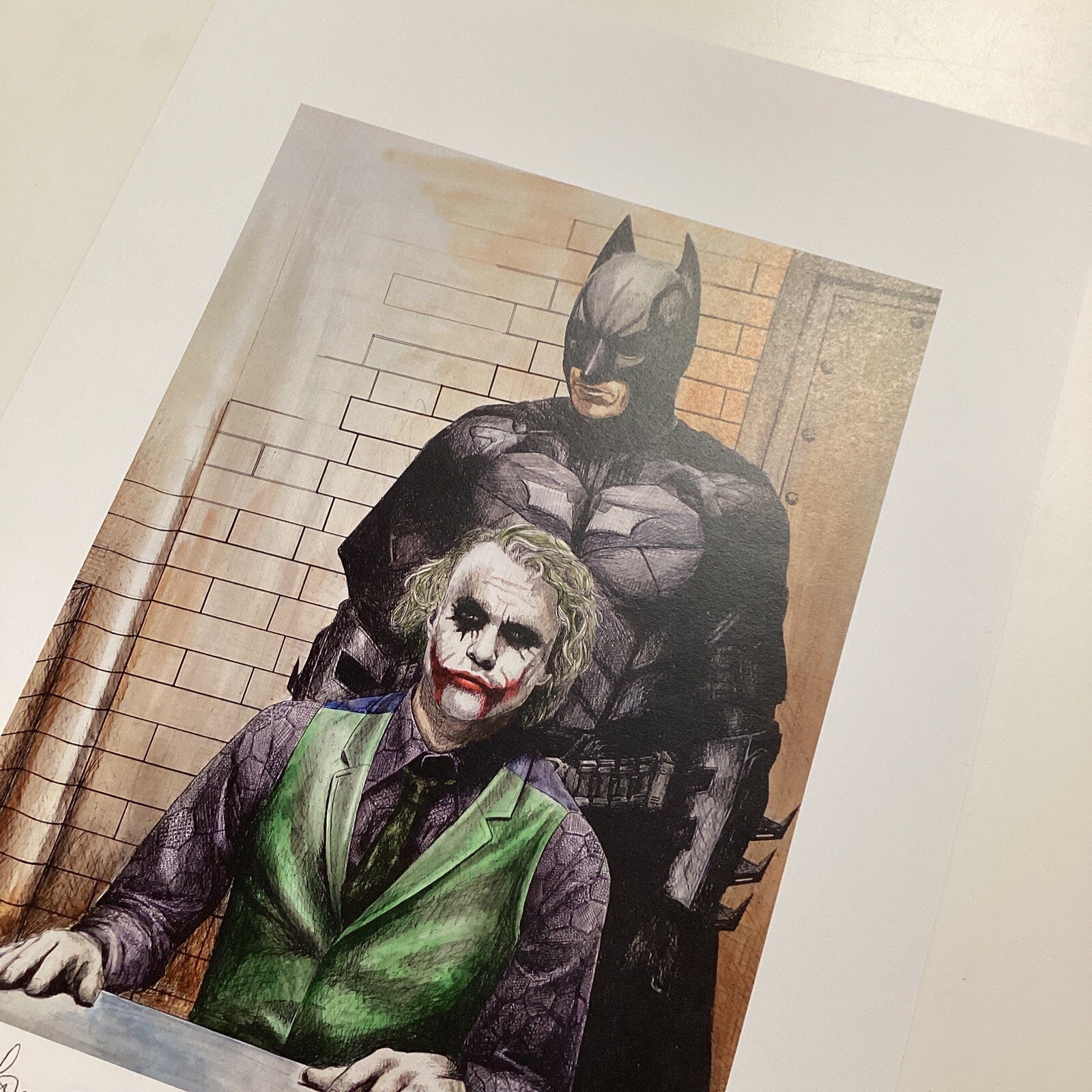 The Dark Knight: Batmans Interrogation Signed Art Print by Becky Knapp8
