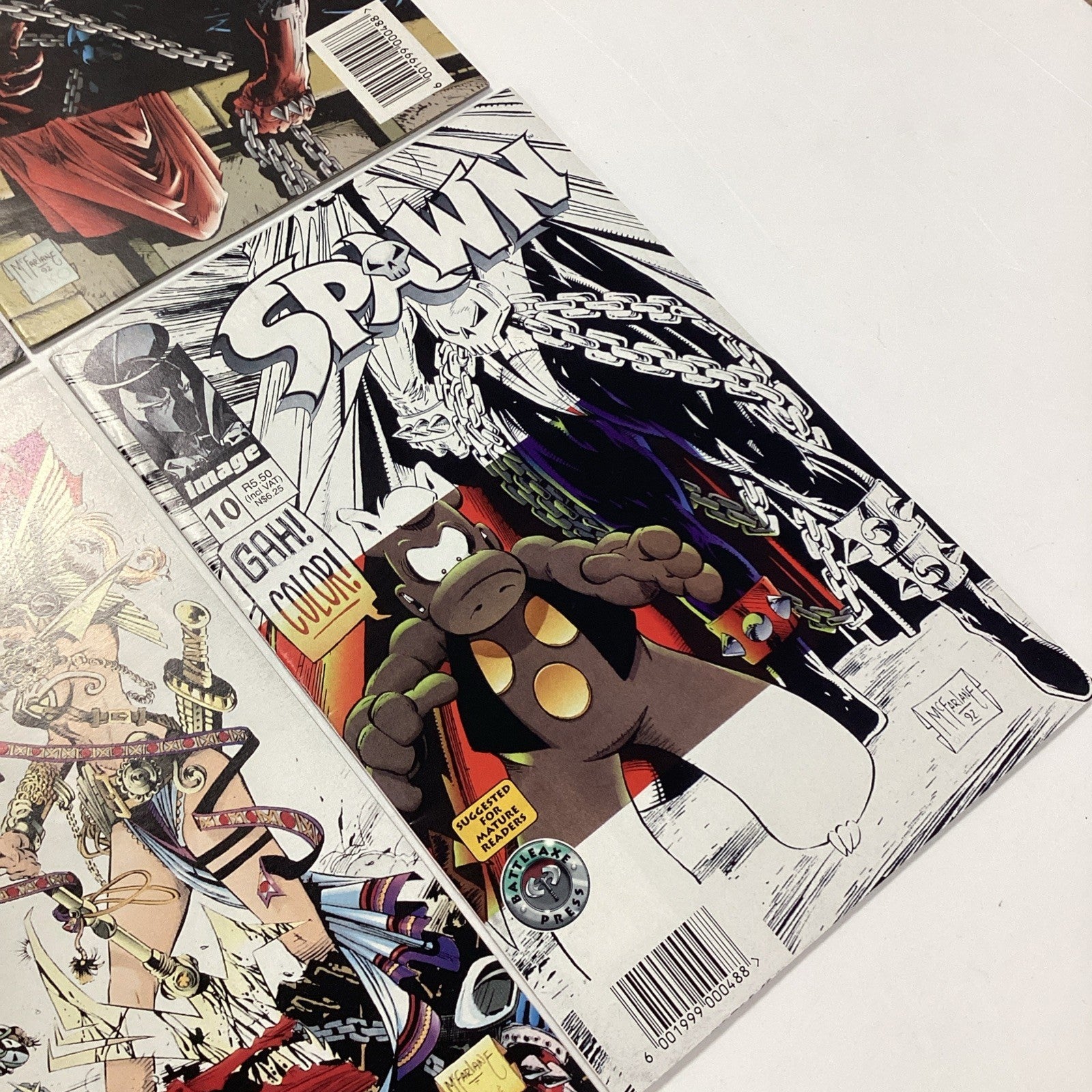 SPAWN  #1-10 VF RSA Variants Battleaxe Press Scarce South African Reprints 199519