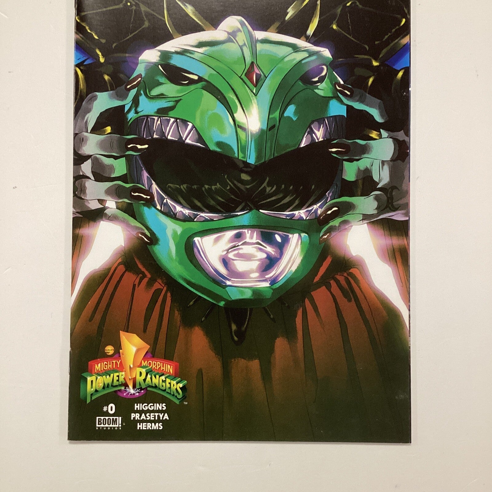 Mighty Morphin Power Rangers #0 2016 NM Second Print Green Helmet Variant Boom!2