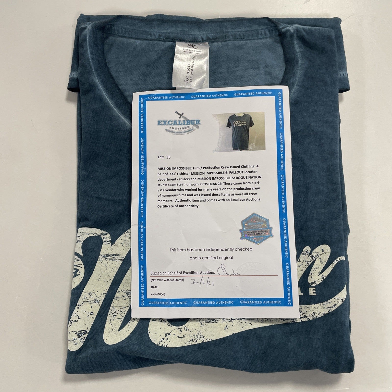 Mission: Impossible Fallout 5 Production Crew Eastwood Action T-Shirts XXL0
