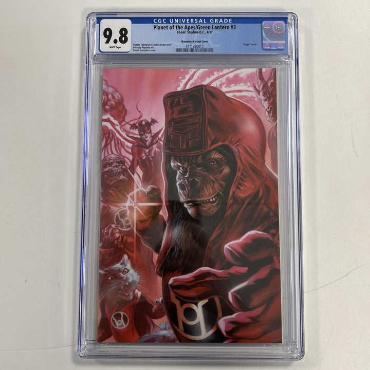 Planet of the Apes/Green Lantern #3 2017 CGC 9.8  Massafera 1:40 Virgin Variant0