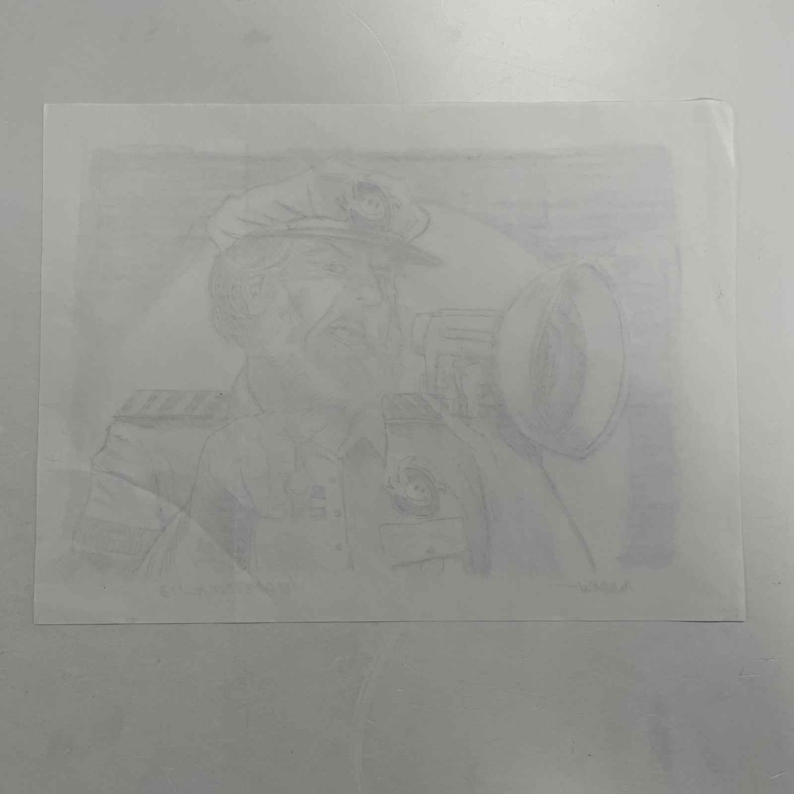 Jim Wheelock Original Art of a Naval officer/admiral 20135