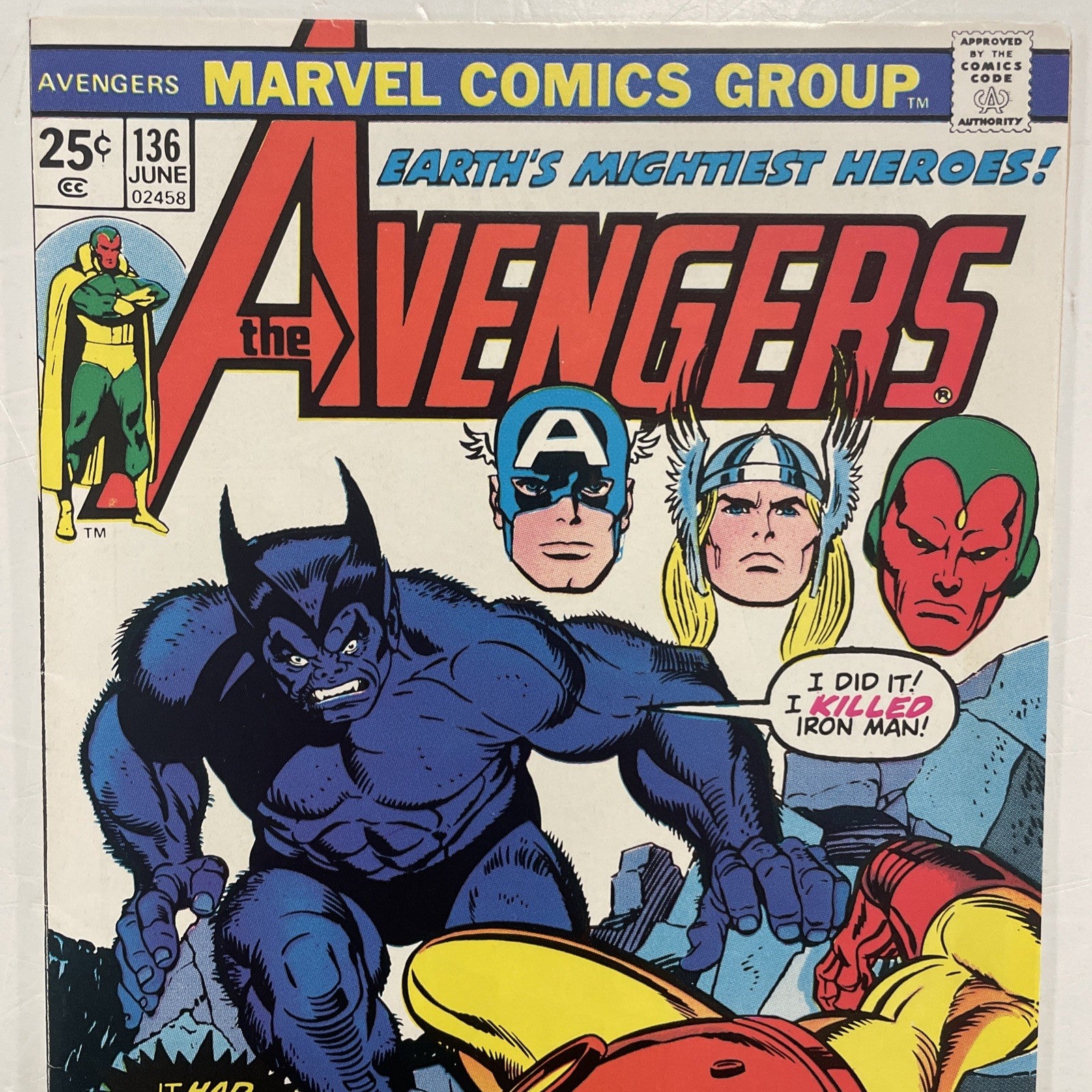 The Avengers #135 1975 FN/VF1