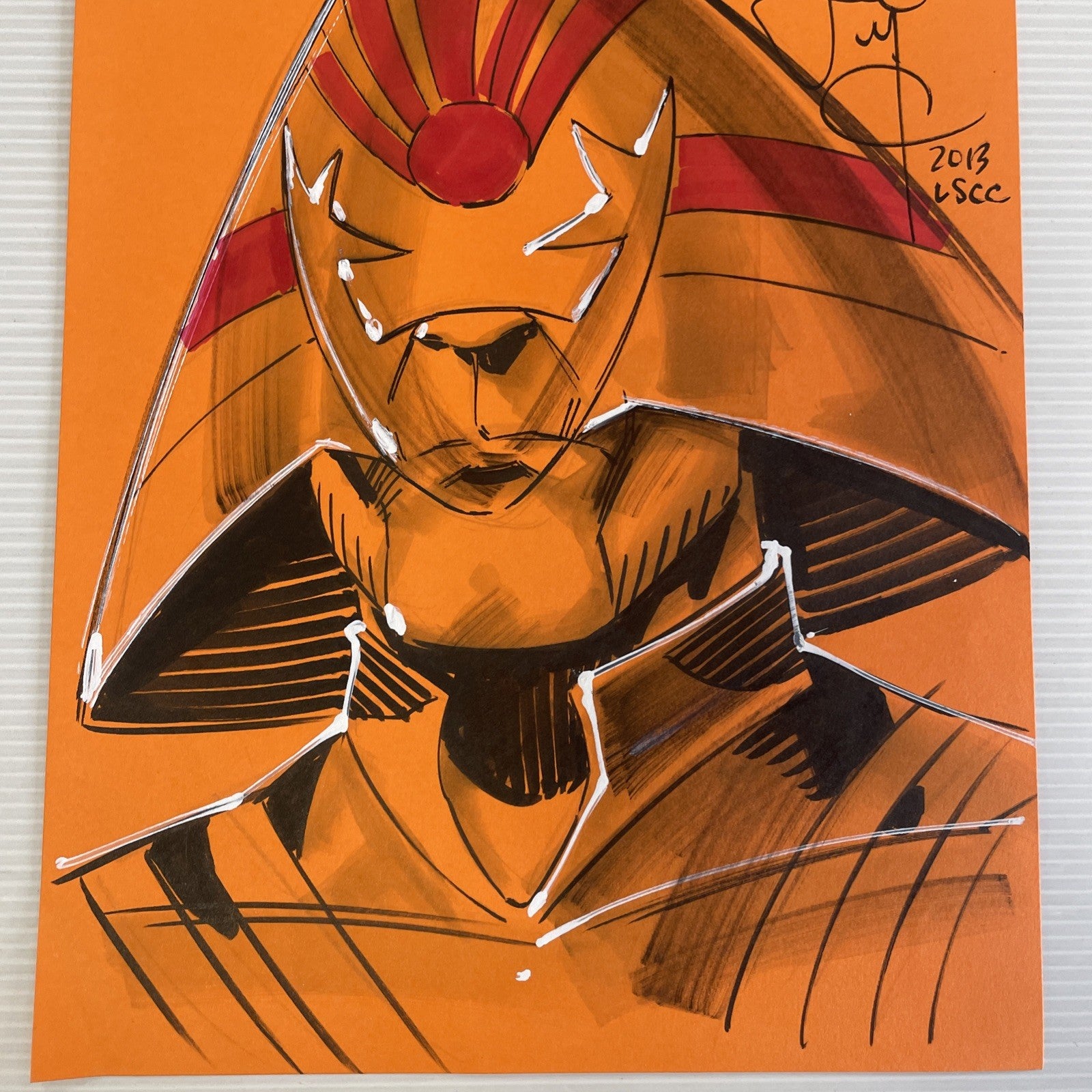 John Mccrea Original Sketch Artwork of Hondo City Judge From 2000AD 20132