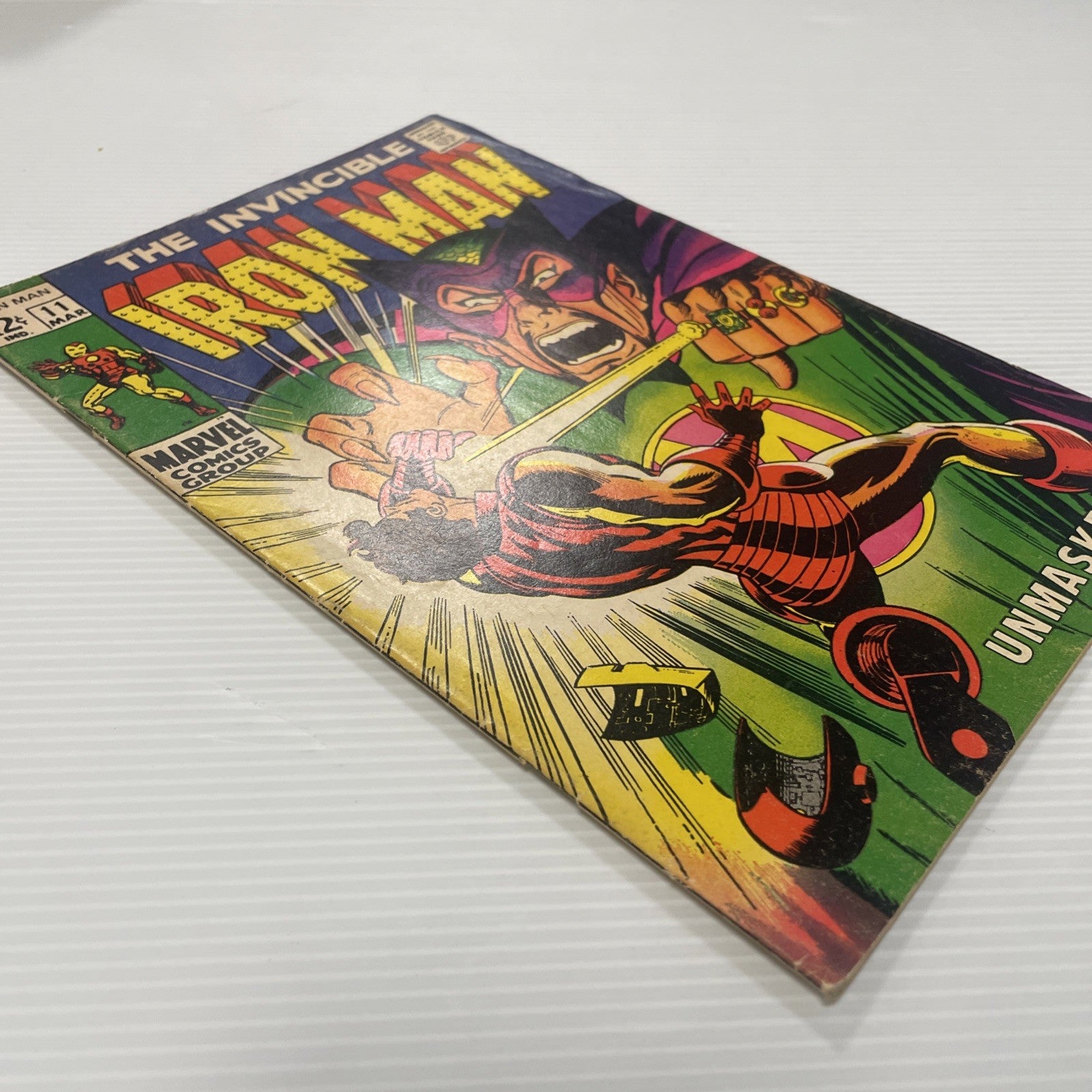 The Invincible Iron Man #11 1969 VG+ Pence Stamp3
