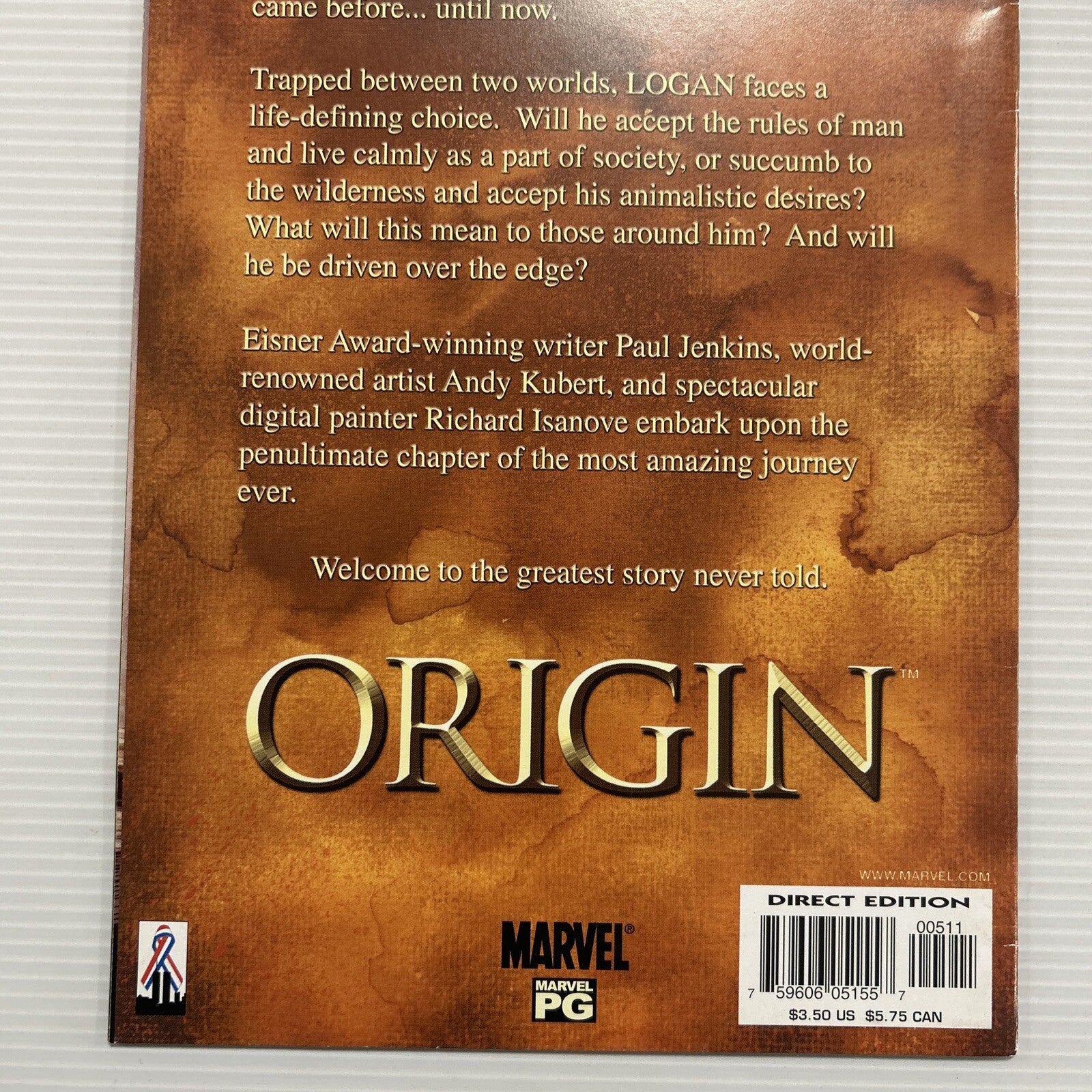 Wolverine The Origin #5 2001 VF Part V Of Vi Revelation signed by Joe Quesada10