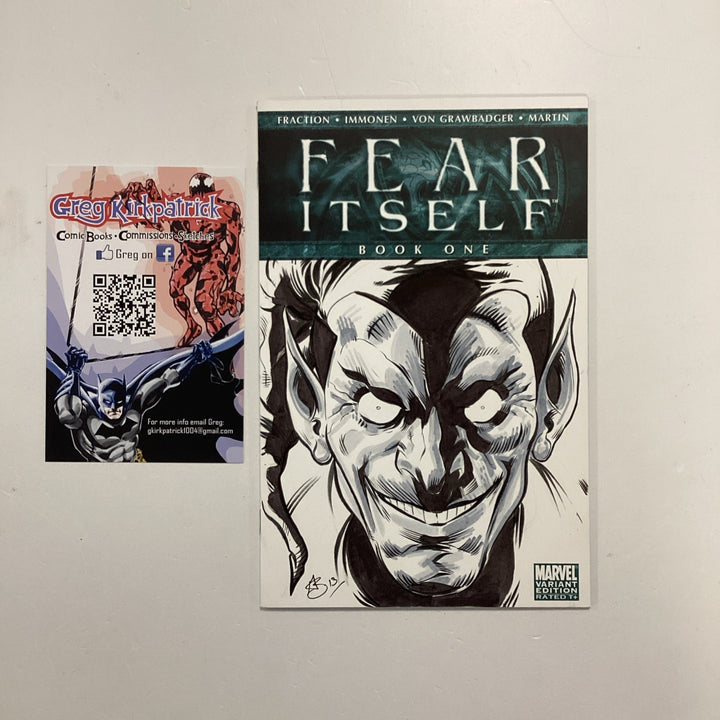 Fear Itself Book One Variant Sketch book Cover by Greg Kirkpatrick0