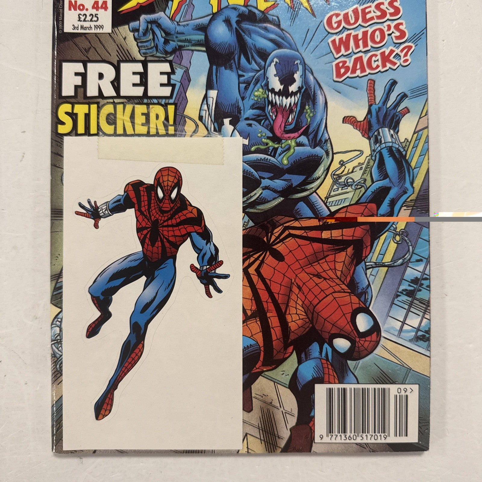 Astonishing Spider-Man #44 1999 VF- UK Marvel Panini Inc. Free Gift Stickers2