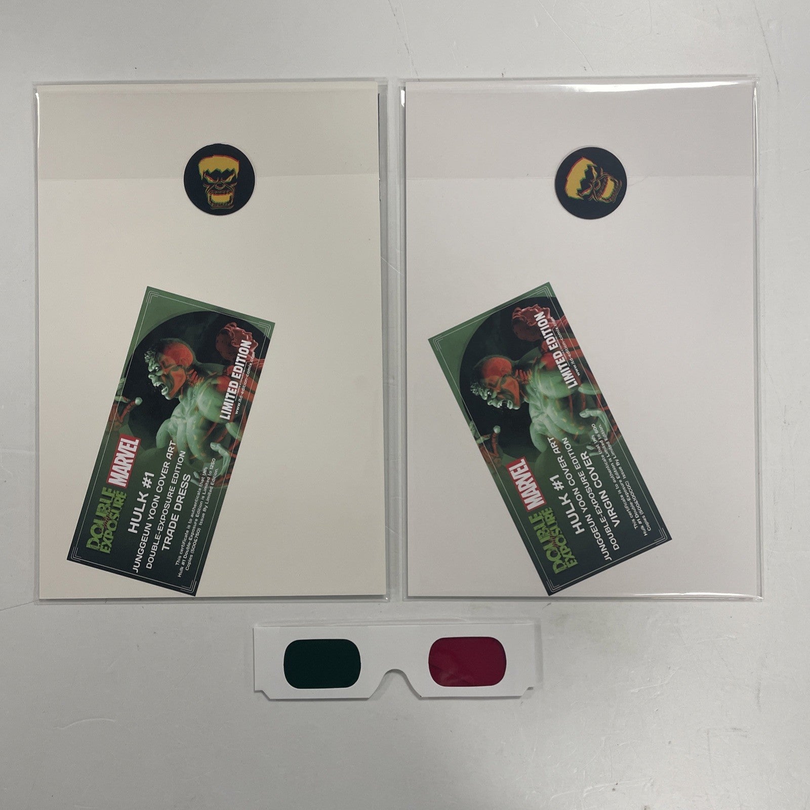 Hulk #1 2022 Double Exposure Yoon Virgin & Trade Variant Boxed Set + Glasses (2)8