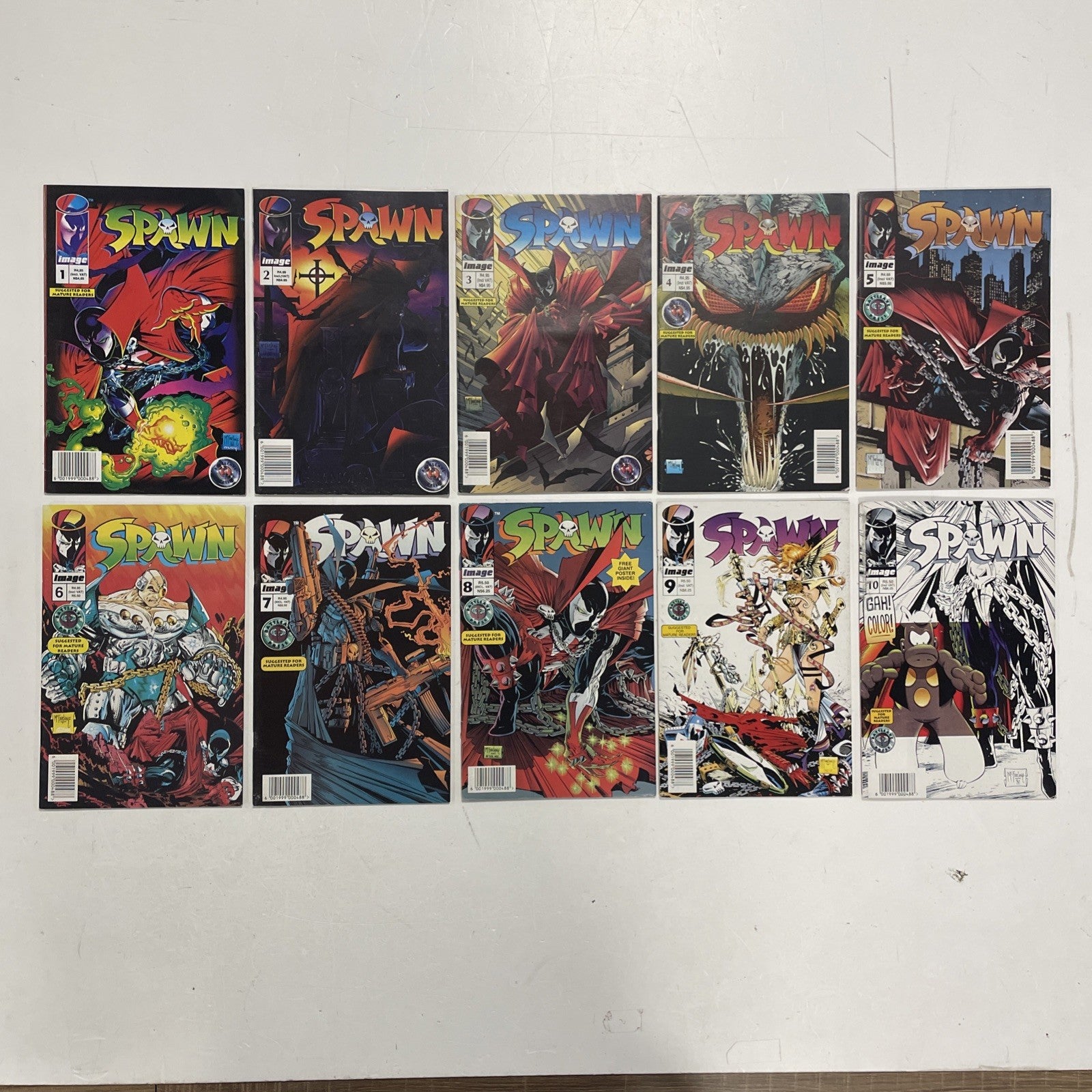 Spawn #1-10 1995 RSA Battleaxe South African Reprints Complete Image McFarlane0