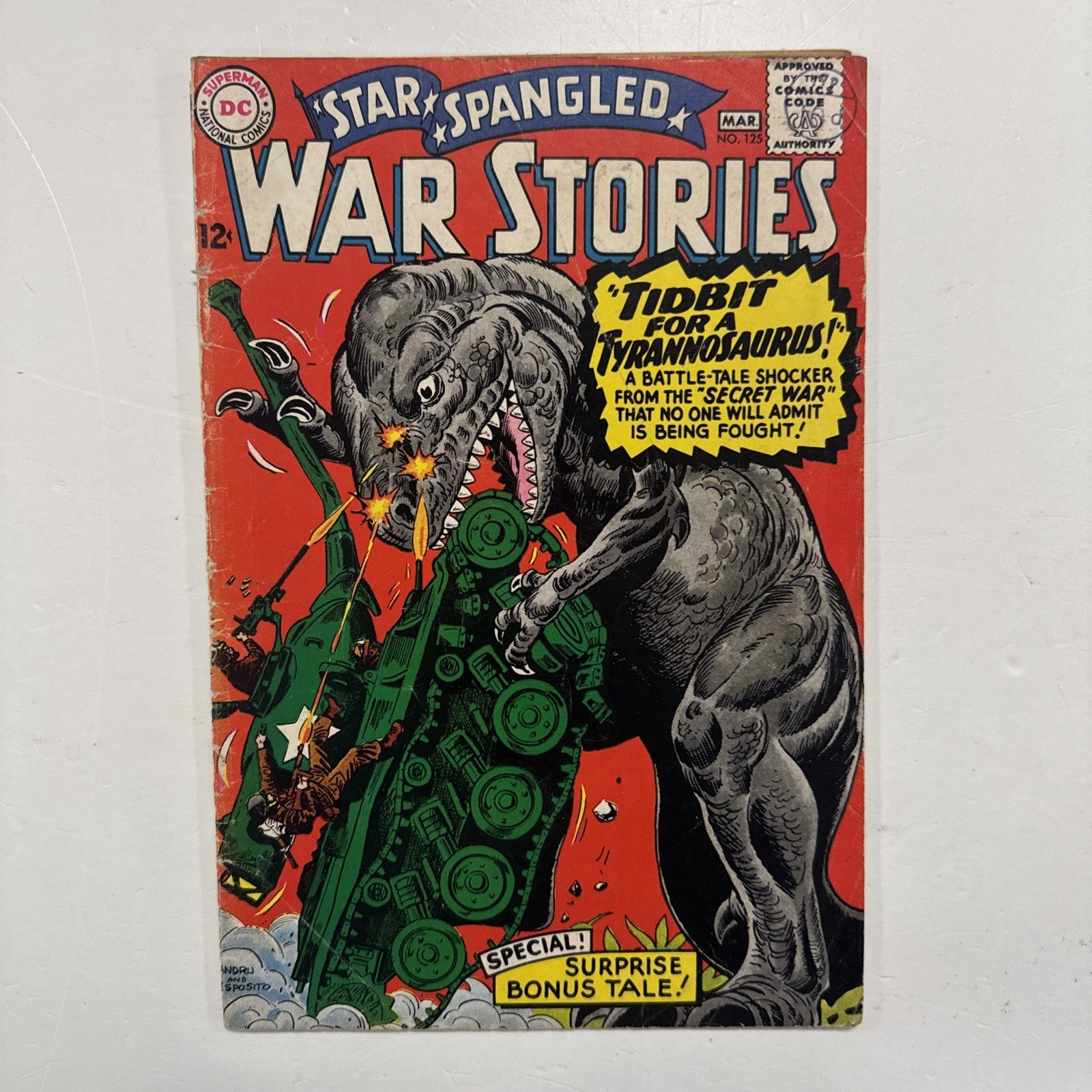 Star Spangled War Stories #125 1965 GD/VG Pence Stamp0