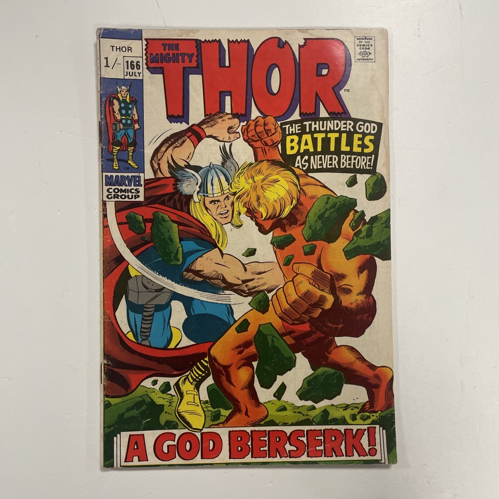 Thor #166 1969 VG Pence Stamp Origin of Galactus *See Description0