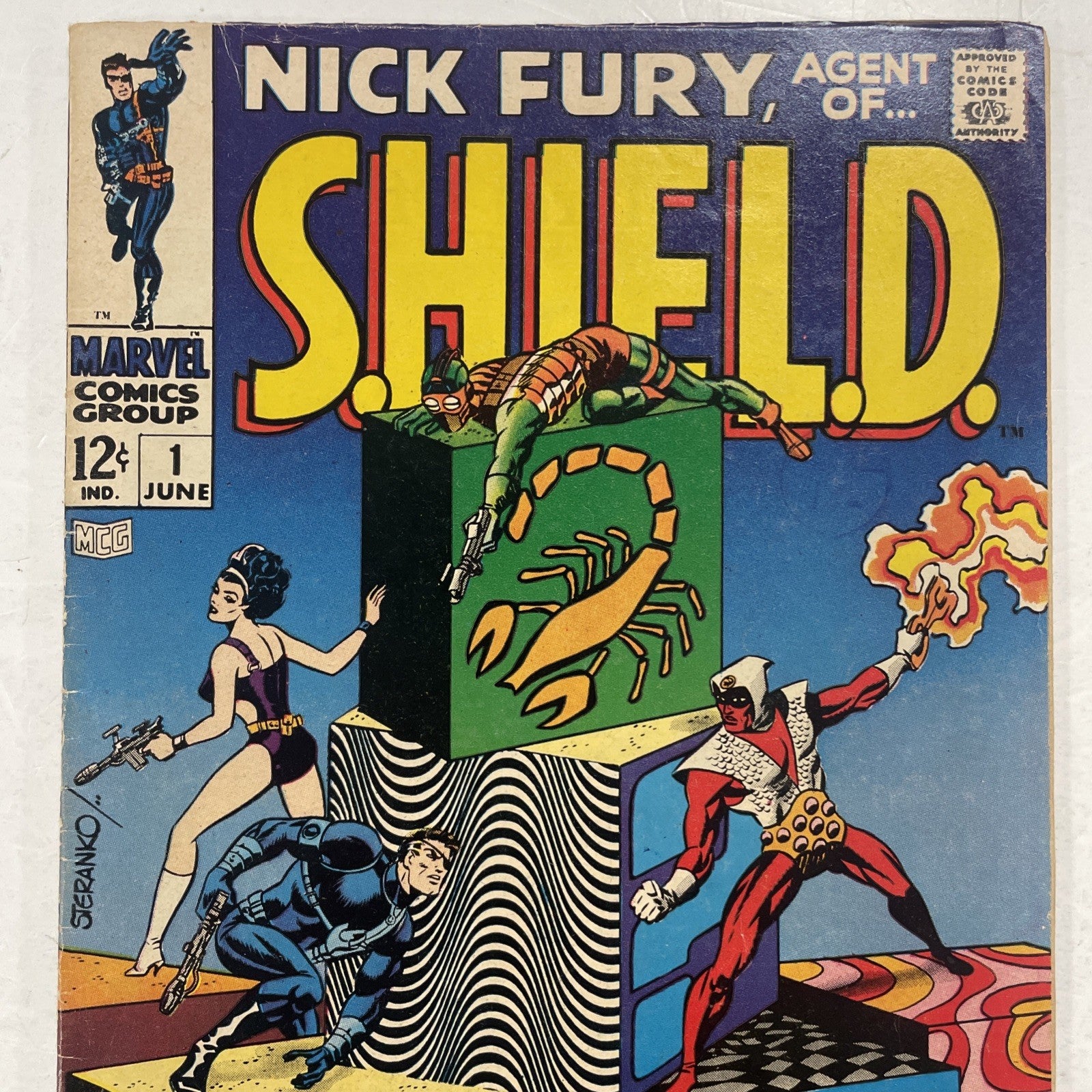 Nick Fury, Agent of S.H.I.E.L.D. #1 1968 VG 1st Appearance Scorpio Faint Pence1