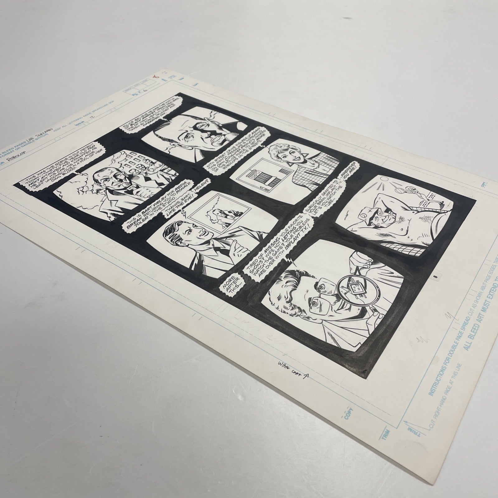 Lee Sullivan Original Art for Marvel's Robocop #12 Page 6 19913