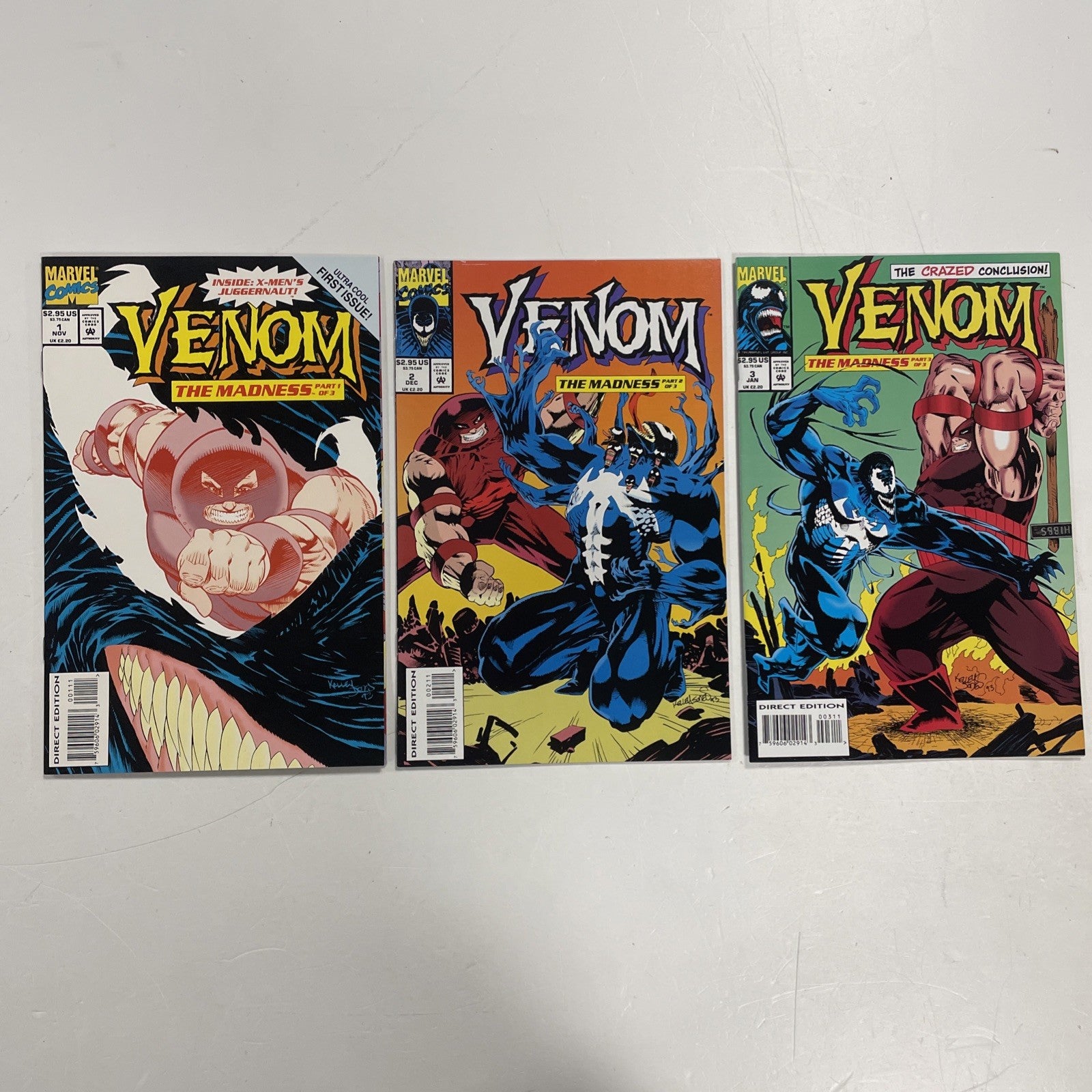 Venom The Madness #1-3 1993 VF/NM Complete Set0