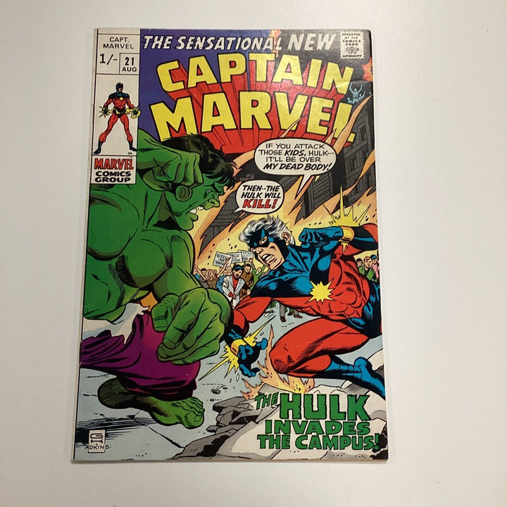 Captain Marvel #21 1970 FN/VF Pence Copy