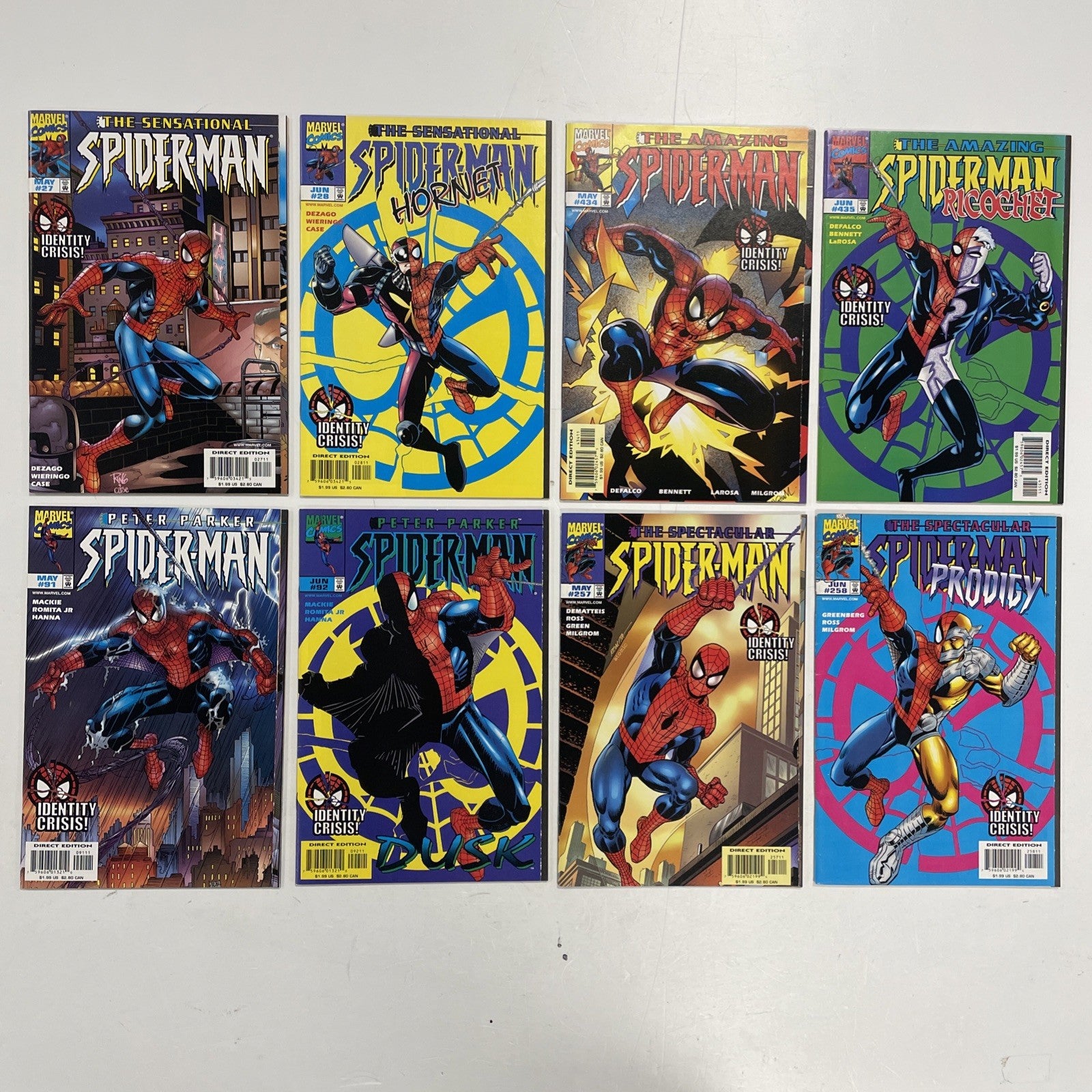 Spider-Man: Identity Crisis #1-8 1998 Complete Set Mixed Grades0