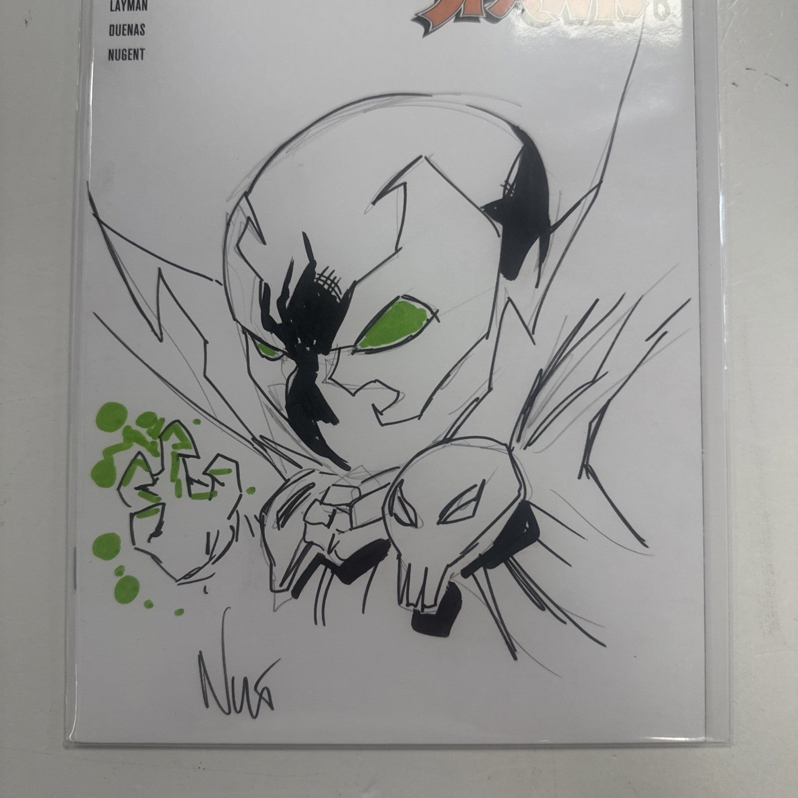 Spawn Kills Every Spawn #1 2024 Blank Cover Original Sketch by Eddie Nunez w/CoA2