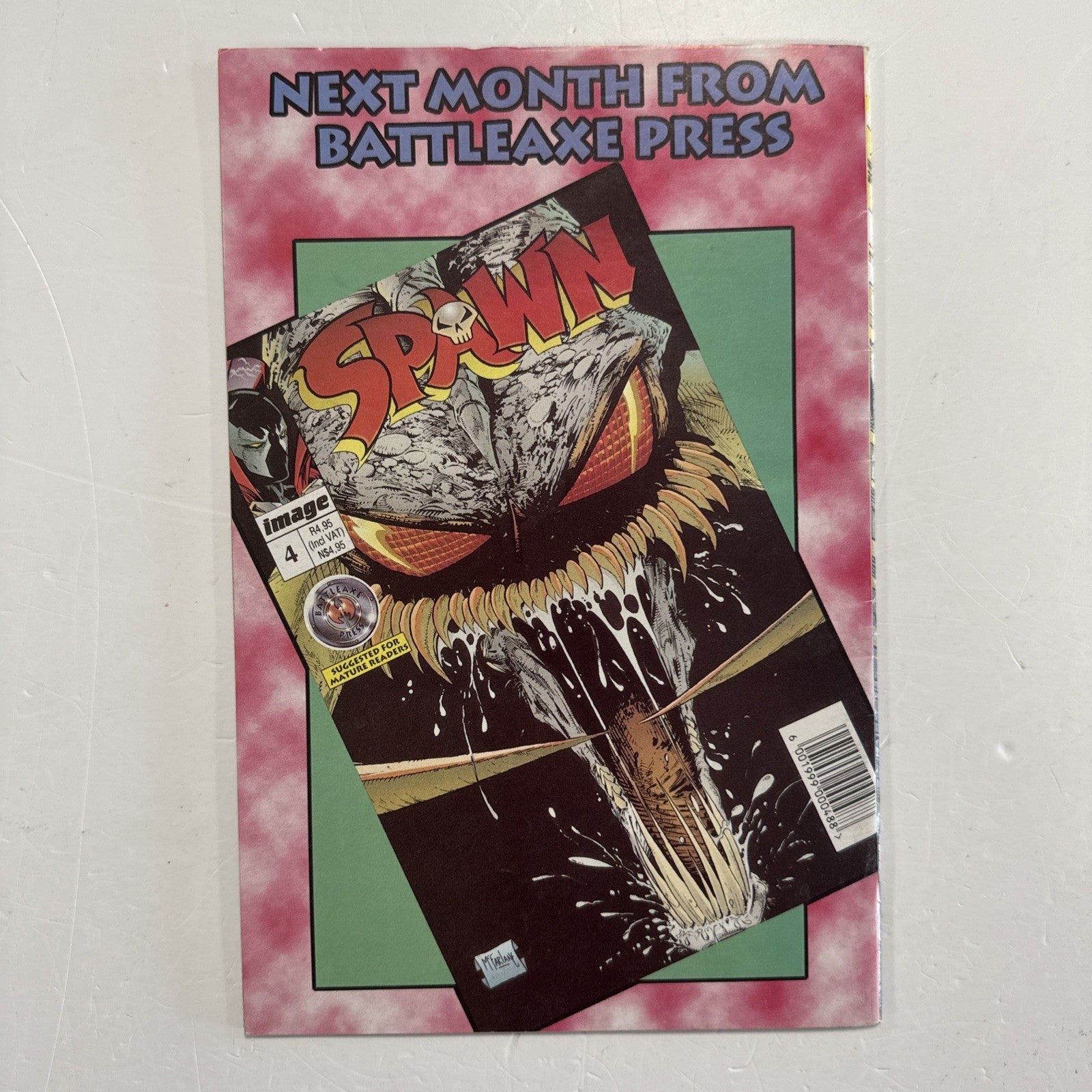 Battleaxe Press Spawn #3 1995 FN+ South African Reprint Image inc. Coupon3