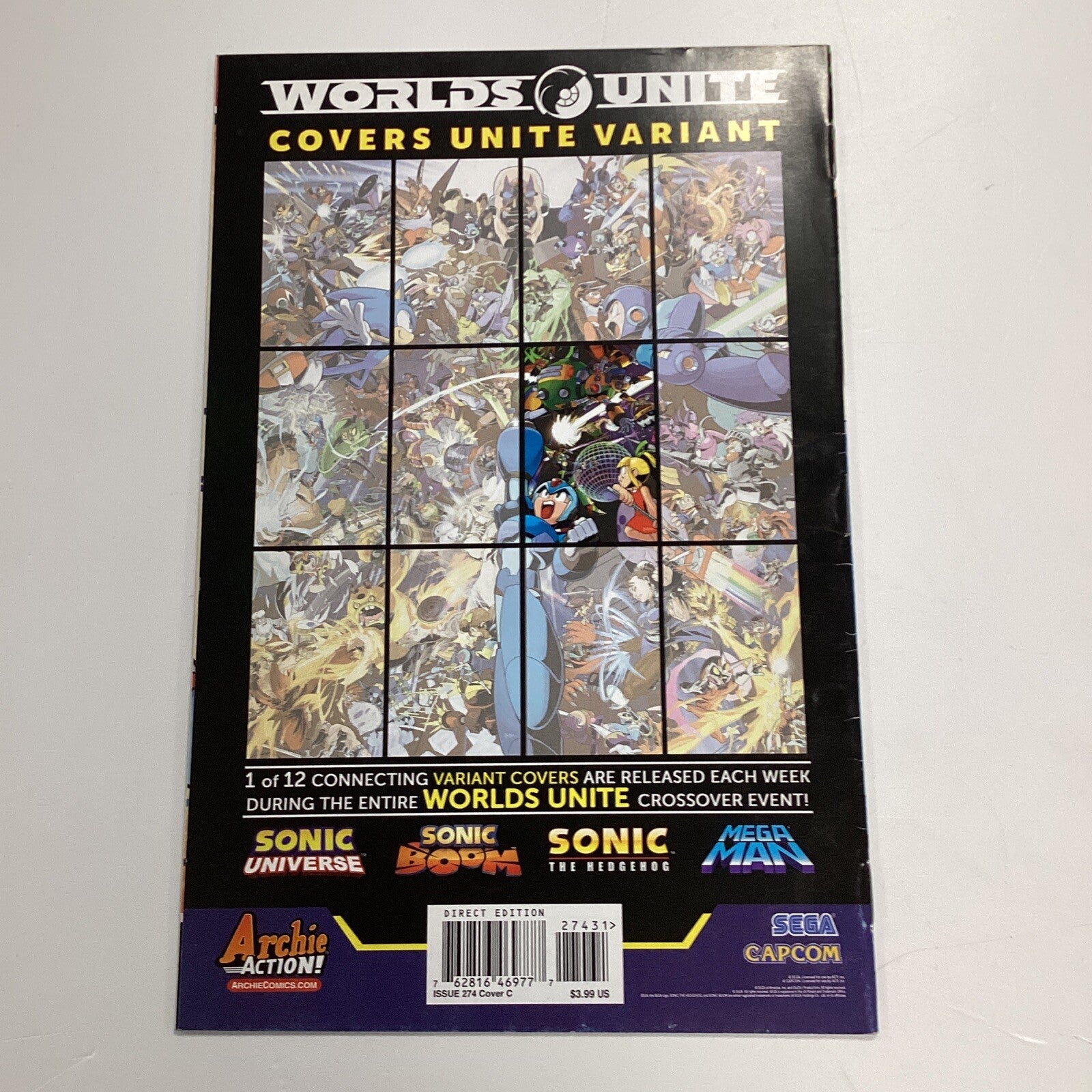 Sonic The Hedgehog #274 2015 FN Worlds Unite Connecting Variant Sega Capcom8