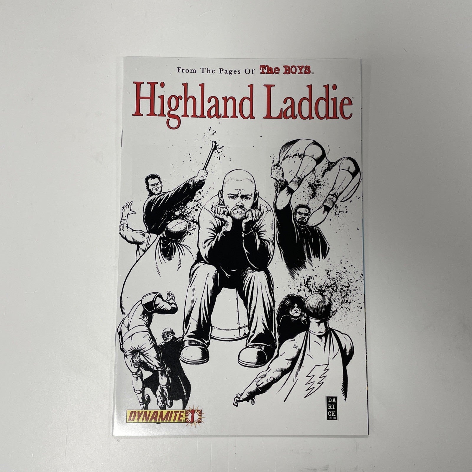 The Boys Highland Laddie #1 2010 NM Black & White 1:25 Sketch Variant0