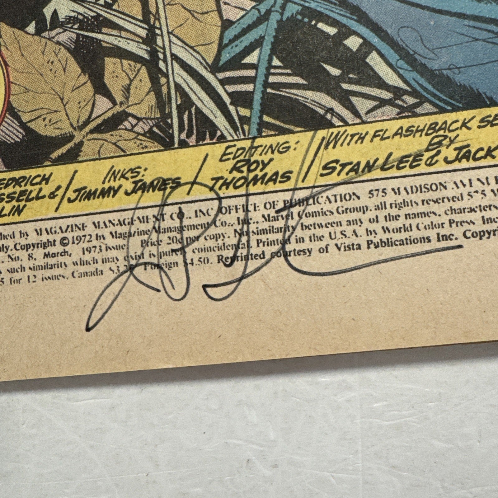 Marvel Feature #8 1973 VF- Signed by Jim Starlin6