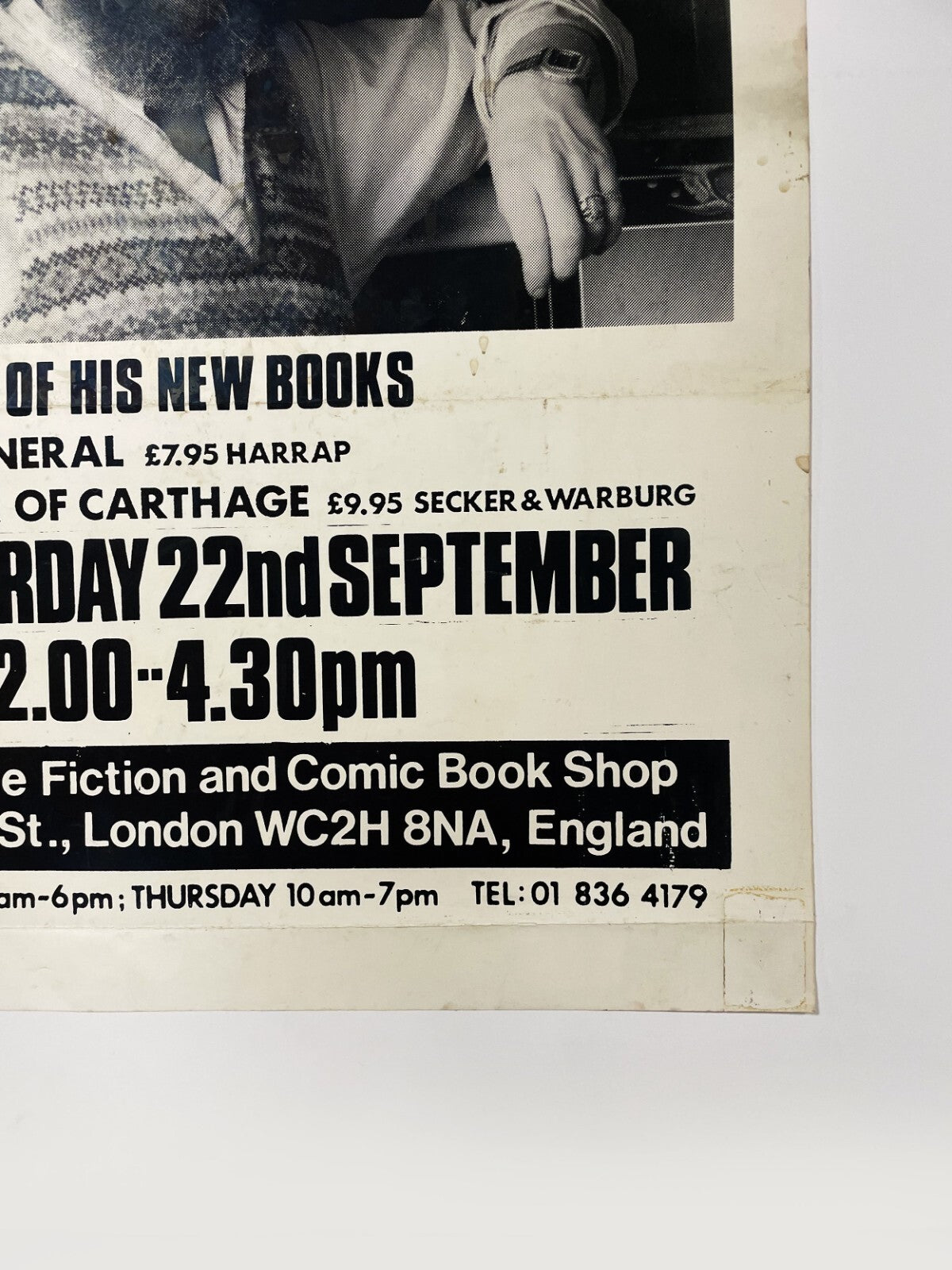 Original Forbidden Planet Poster Michael Moorcock Signing 1987 comic history4