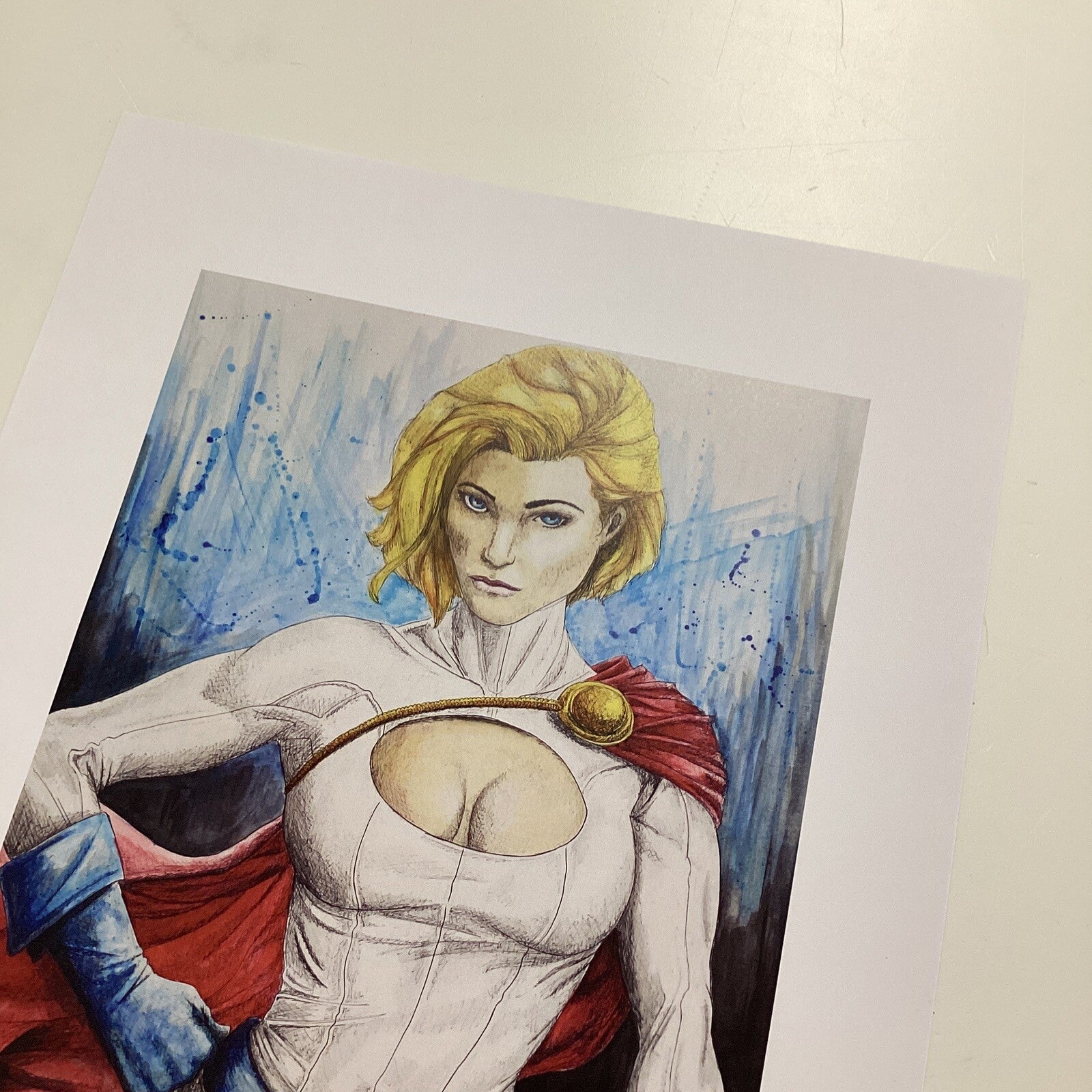 Power Girl Signed Art Print by Becky Knapp8