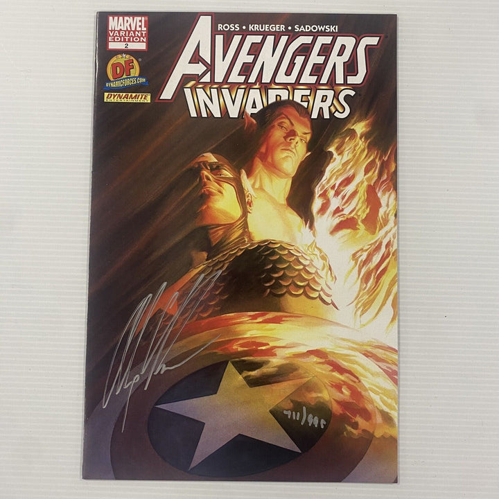 Avengers Invaders #2 2008 Signed Alex Ross 711/999 DF CoA