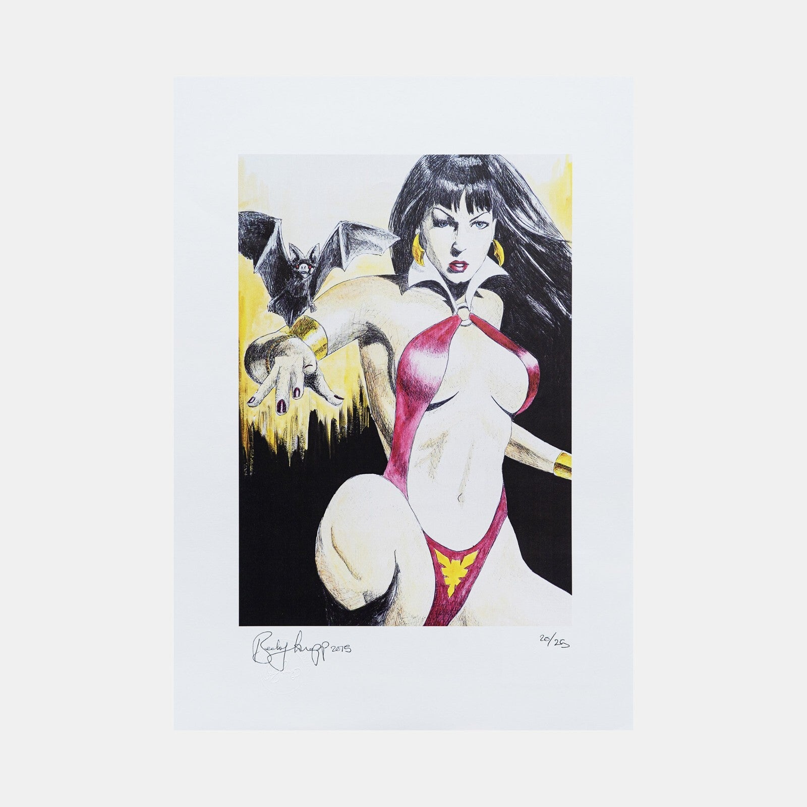 Vampirella Signed Art Print by Becky Knapp0