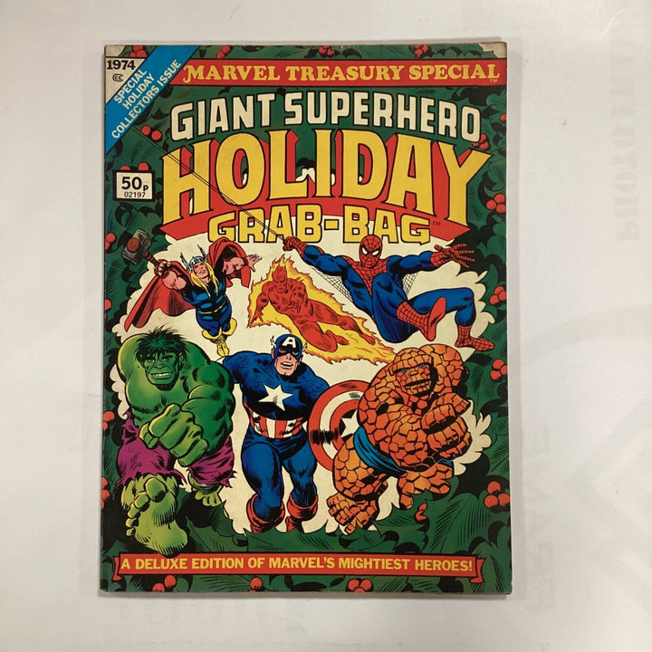 Marvel Treasury Edition Giant Superhero Holiday Grab Bag 1974 FN+ Pence Copy