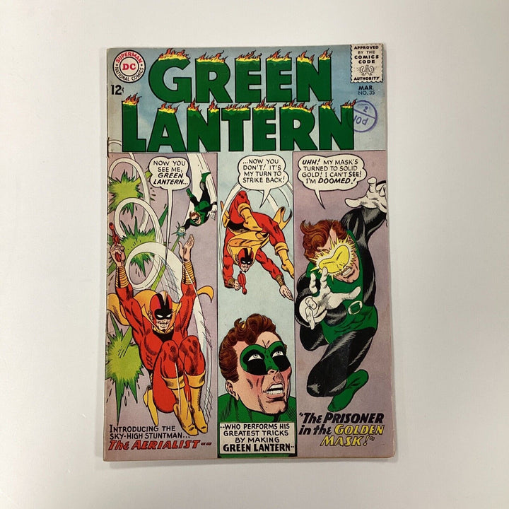 Green Lantern #35 1965 VG Pence Stamp **Rear cover creased