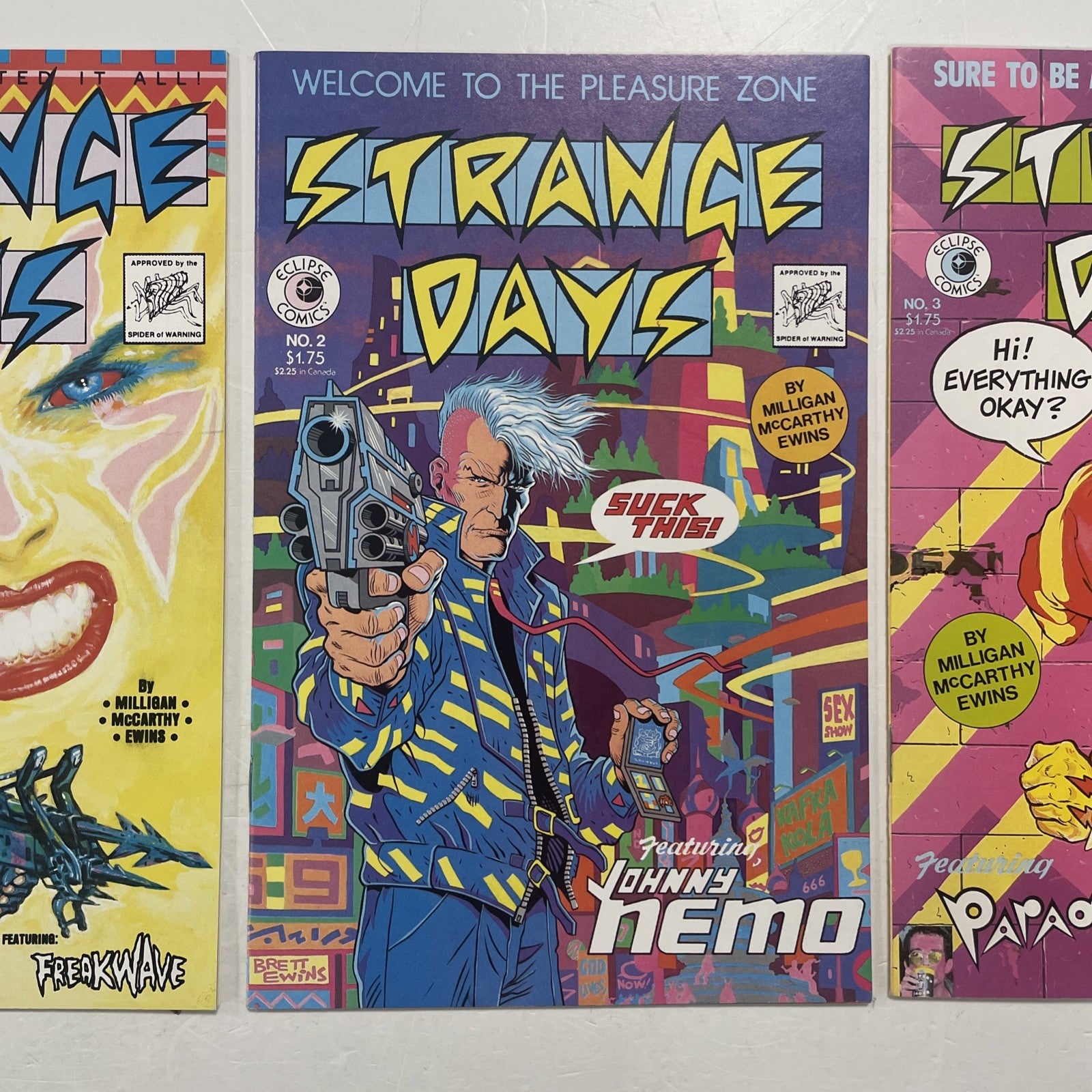 Strange Days #1-#3 1984 Avg. VF Complete Set Eclipse Comics2