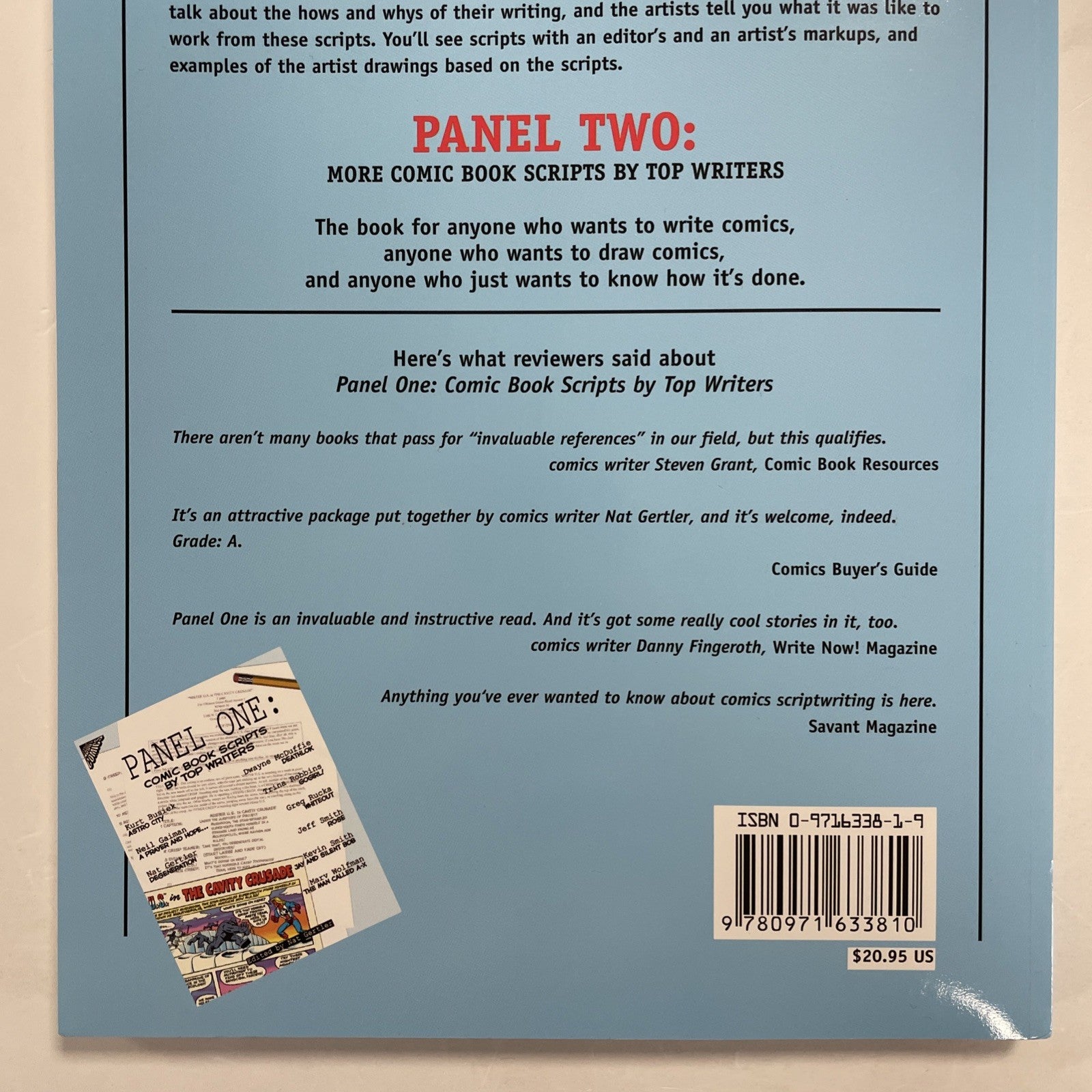 Panel One & Panel Two: Comic Book Scripts by Top Writers  2002, 2003 1st Prints16