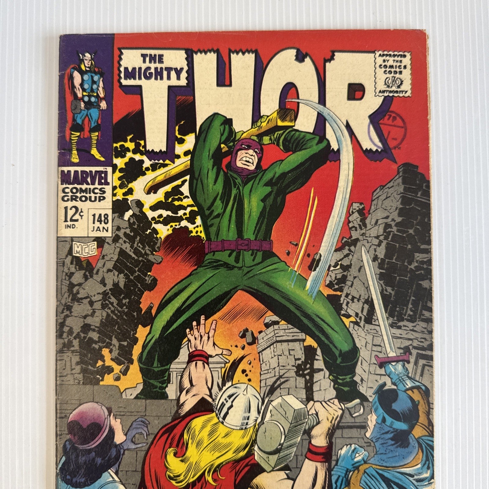 The Mighty Thor #148 1968 VG/FN 1st Appearance of The Wrecker Pence Stamp1