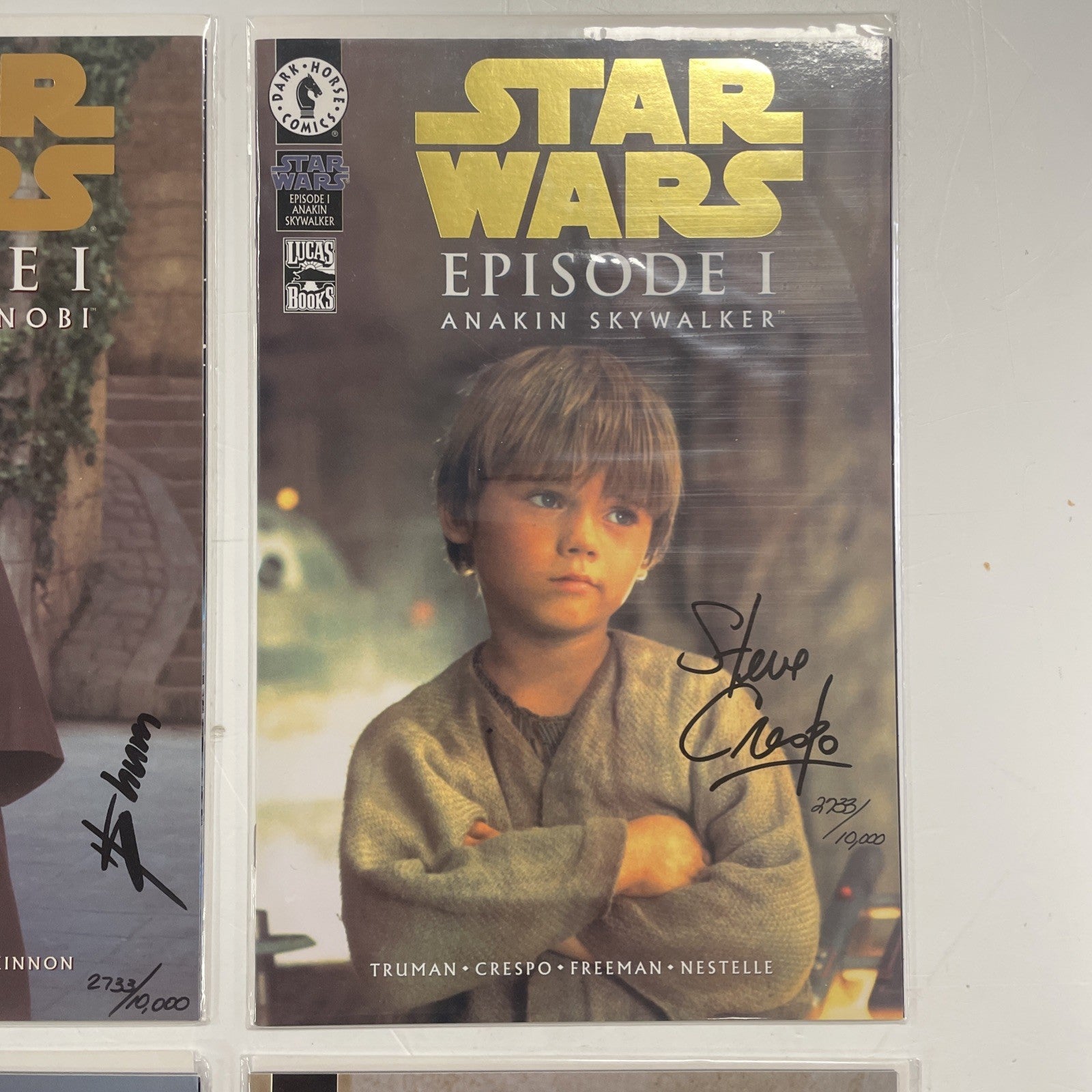 Star Wars Episode 1 Obi-Wan Amidala Qui-Gon & Anakin Gold Foil Signed Comics X42
