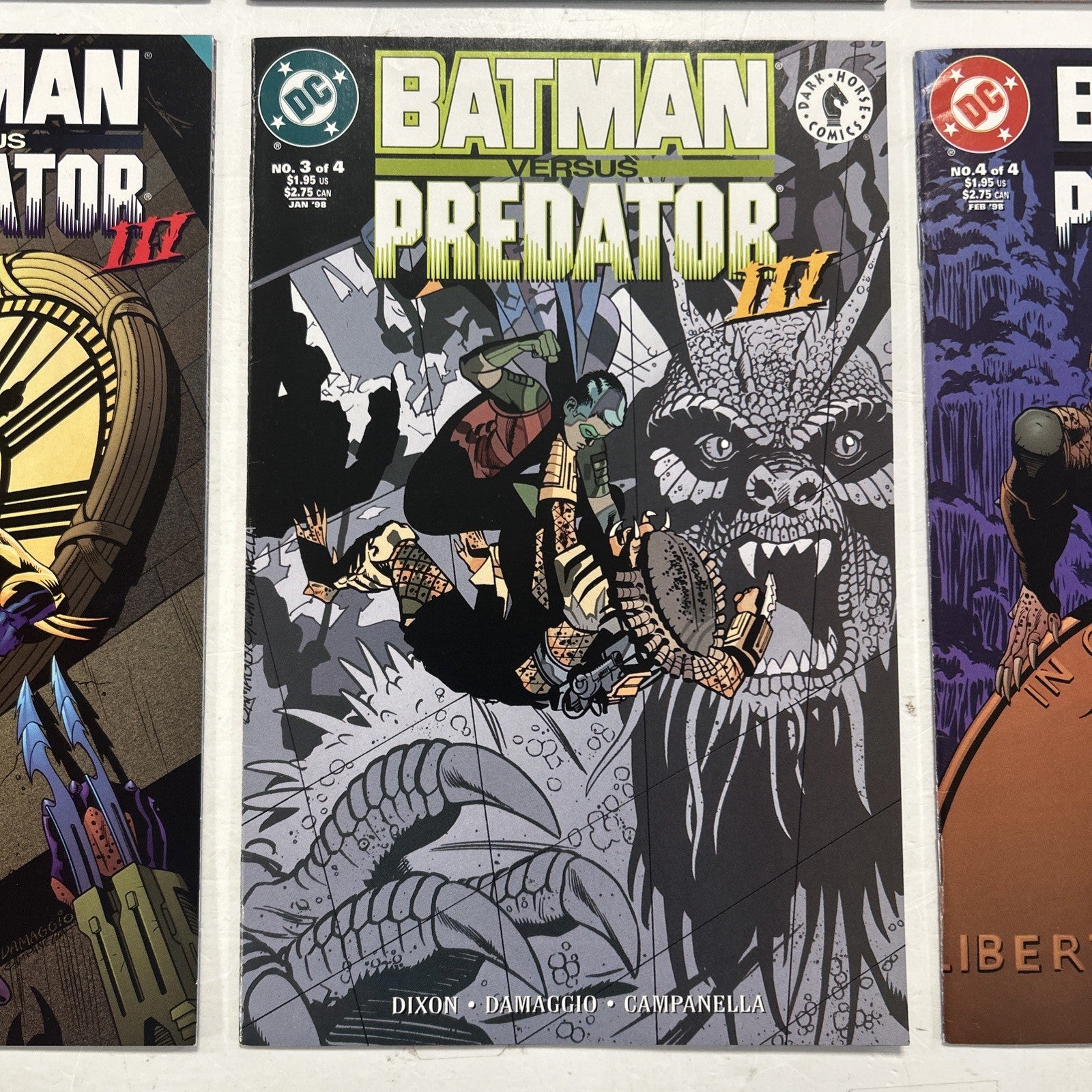 Batman vs Predator I, II & III 1991 Mid Grades Complete Set x310