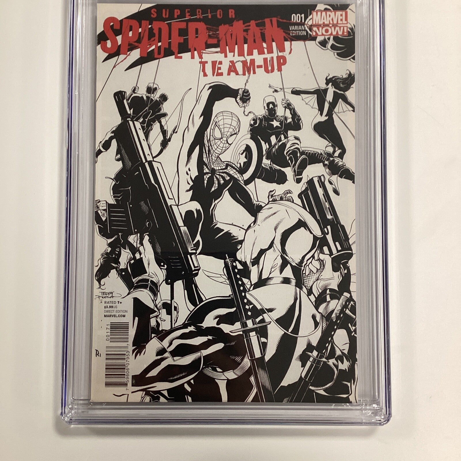 Superior Spider-man Team-up #1 CGC 9.8 Riviera/Dodson Sketch Cover2