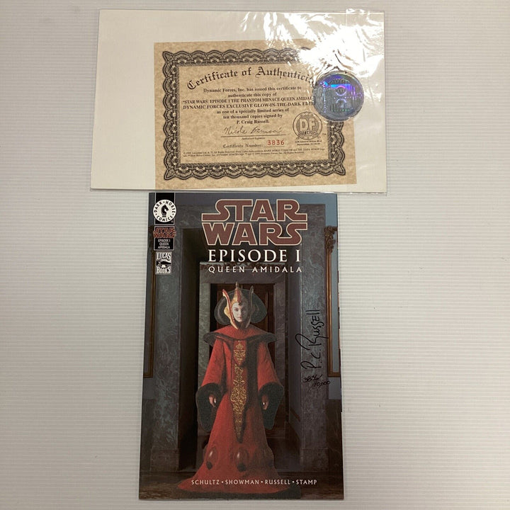 Star Wars Episode 1 Amidala 1999 NM glow In Dark Signed Craig Russell 3836/10000