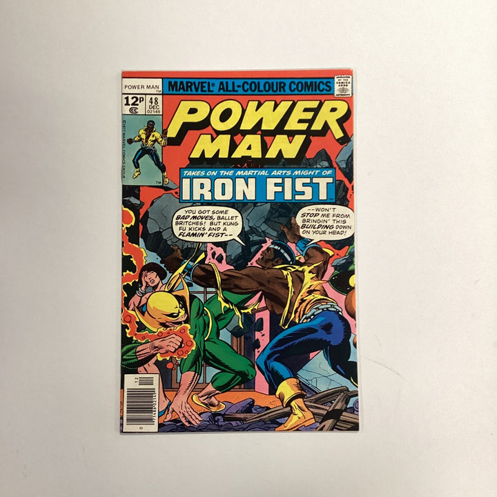Power Man #48 1977 VF 1st Team Up Luke Cage Iron Fist Pence Copy0