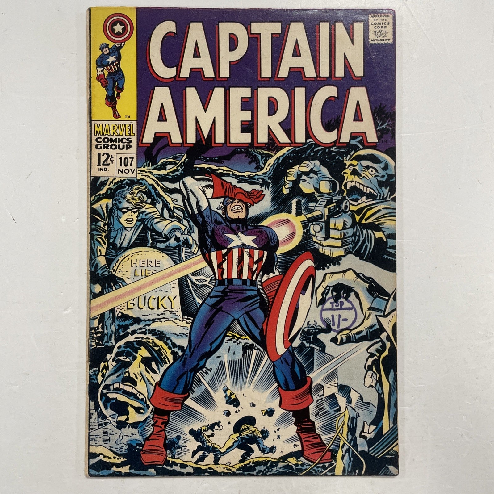 Captain America #107 1968 VG/FN Pence Stamp0
