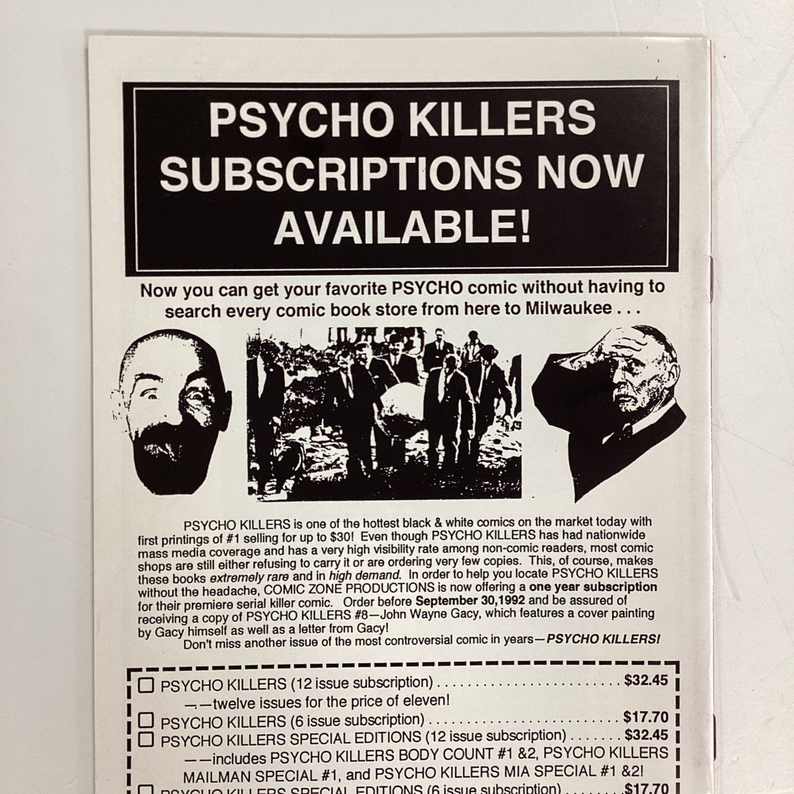 Psycho Killers #6 1992 FN Richard Ramirez Comic Zone4