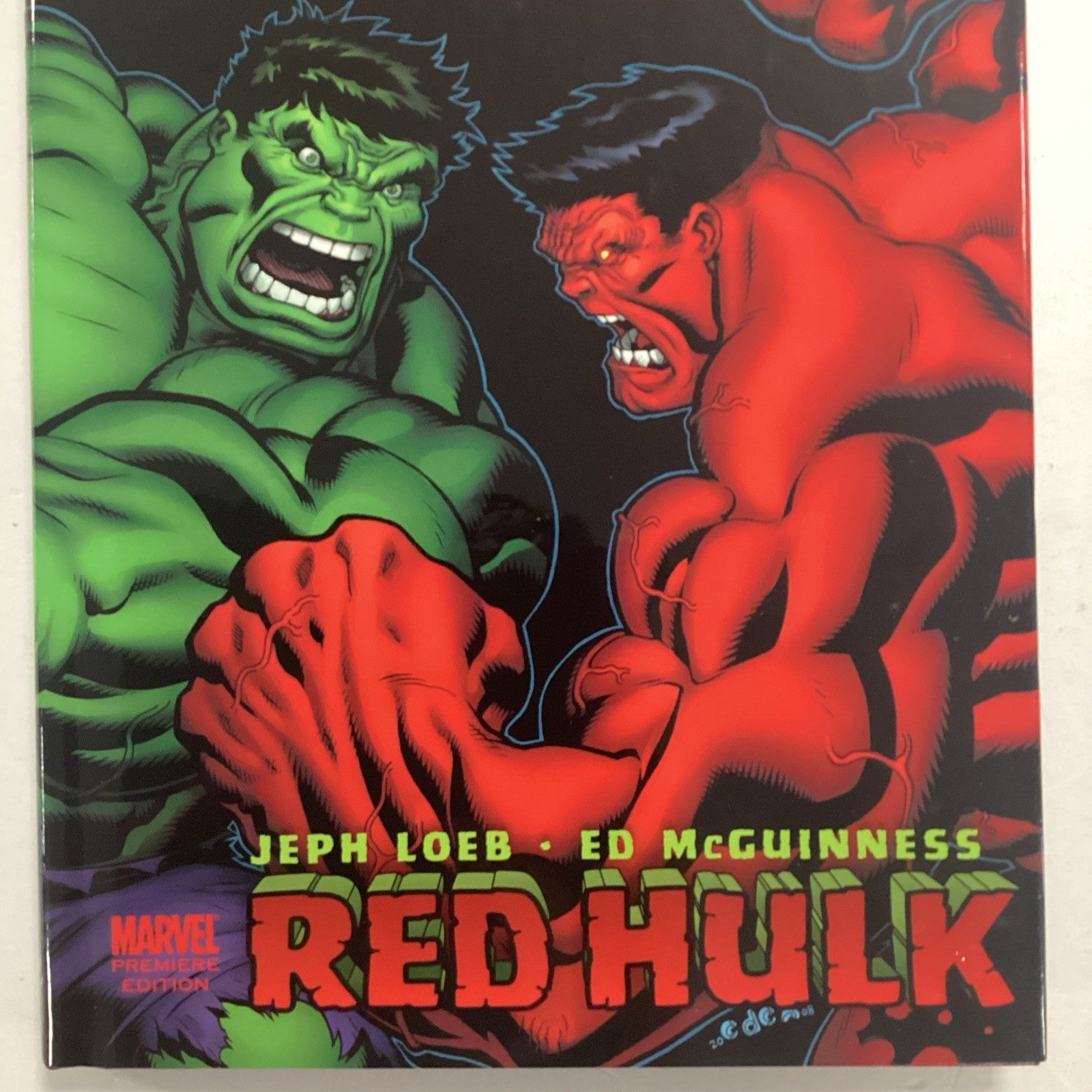 Hulk Red Hulk 2008 Premiere Edition 1st Print Hard Cover Jeph Loeb2