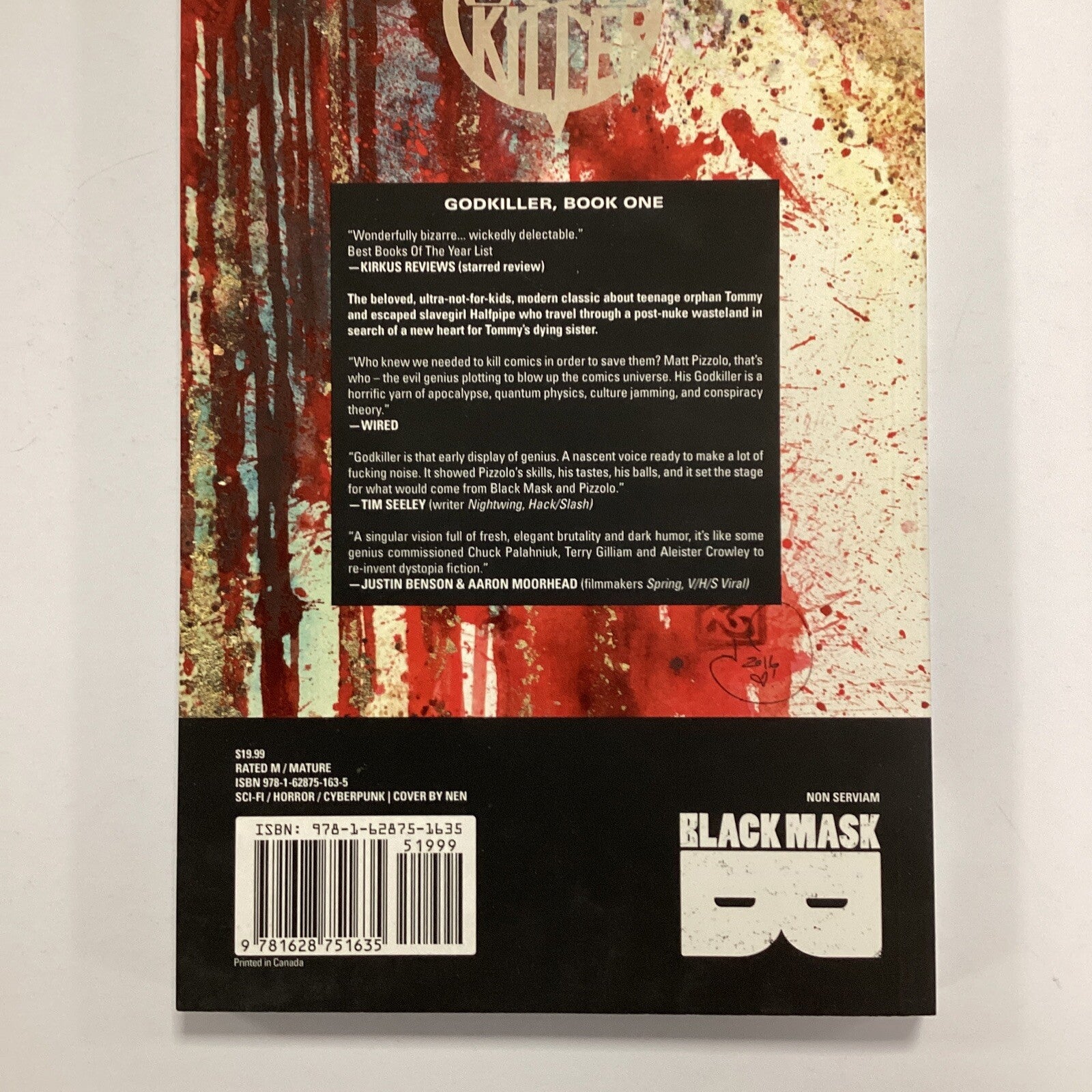 Godkiller Walk Among Us Book 1 2016 1st print Black Mask Pizzolo6