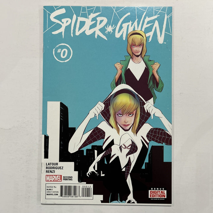 Spider-Gwen #0 2015 VF 2nd Print Variant ** Rub marks on cover0