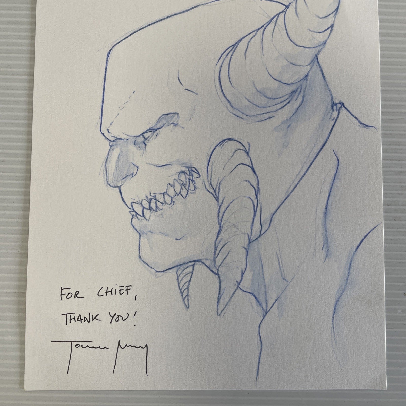 Tomeu Morey Original Sketch Artwork of Devil Dog DC (15 x 20.8 cm)2