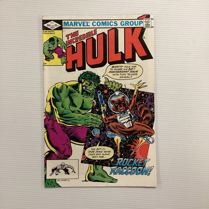 Incredible Hulk #271 1982 FN+ 1st Rocket Racoon Pence Copy