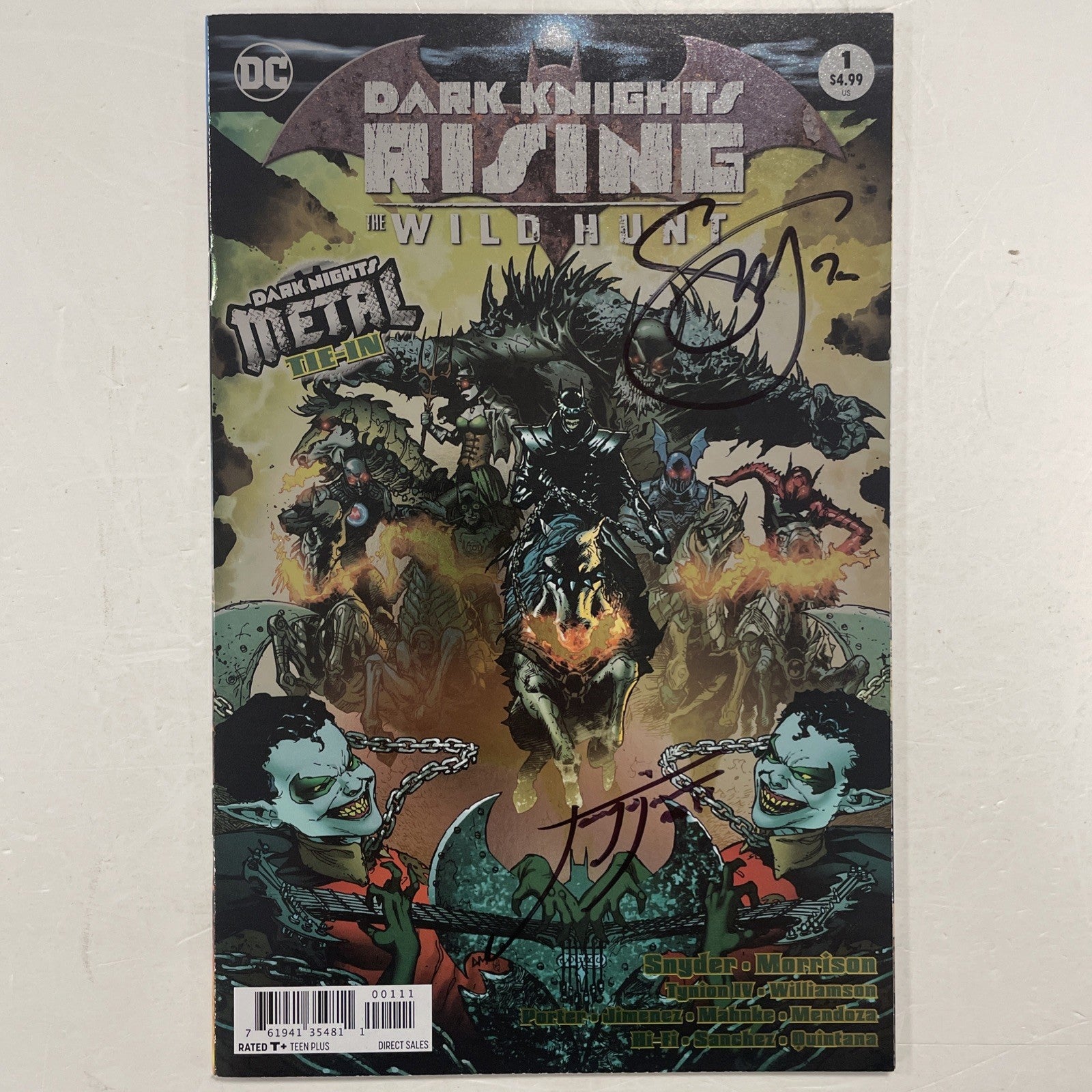 Dark Knights Rising Wild Hunt #1 2018 NM Signed Scott Snyder & Jorge Jimenez0