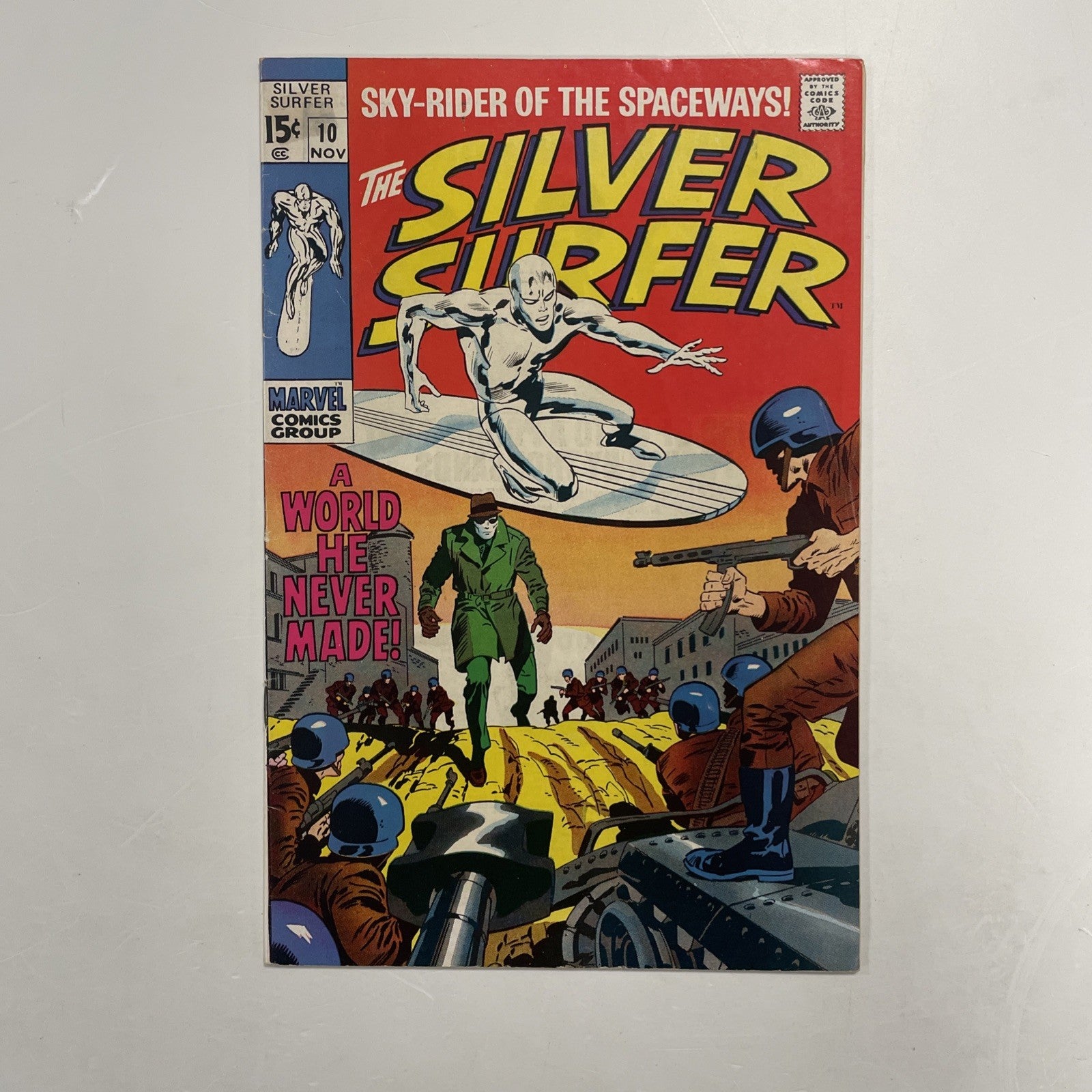 Silver Surfer #10 1969 FN **Sticker residue on top left front cover0