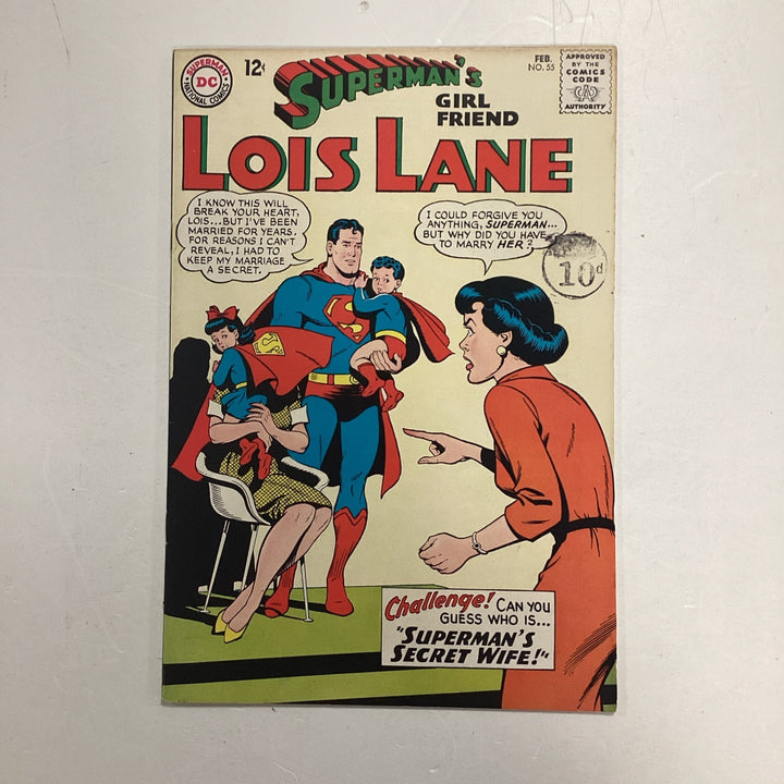 Superman's Girlfriend Lois Lane #55 1965 FN/VF Pence Stamp0